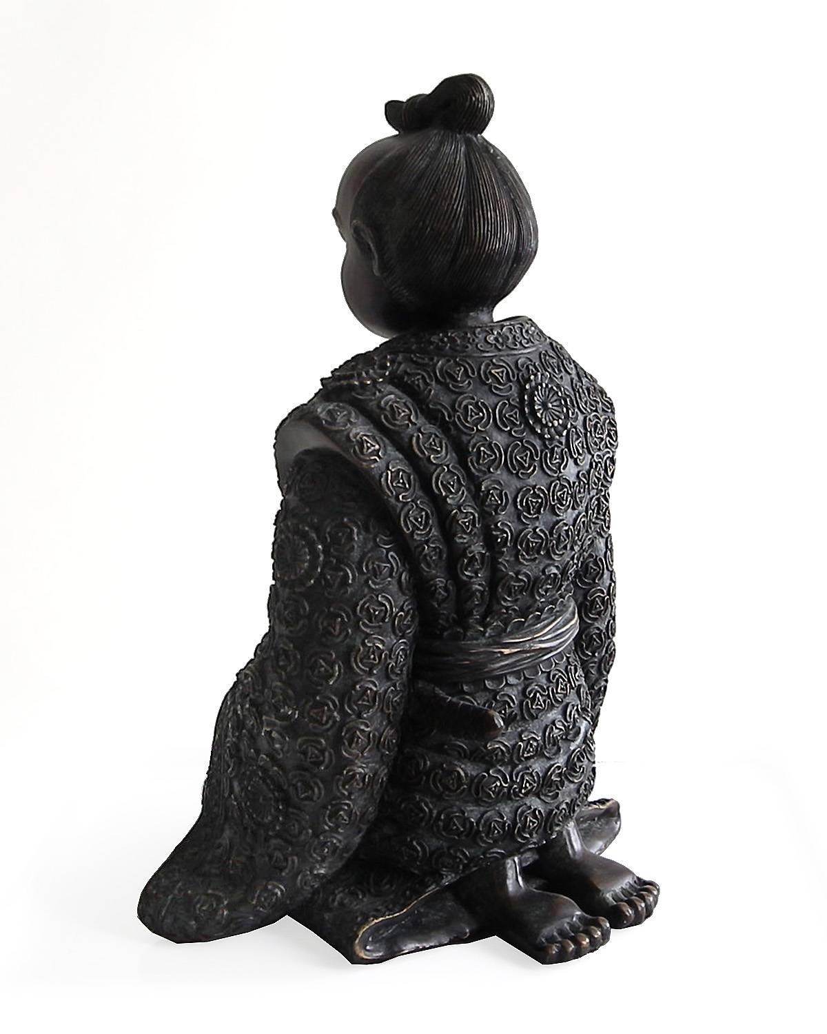 Pair of Maitland-Smith Japanese Bronze Figures, Samaraui and Geisha 3