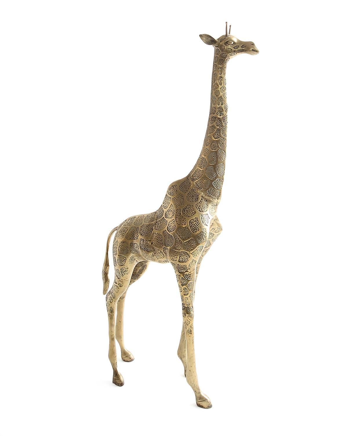 brass giraffe statue