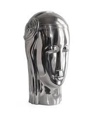 Art Deco Inspired Stainless Steel Bust of Roman Goddess