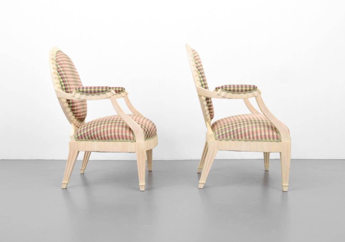 North American Pair of Late 20th Century Donghia Grand Flute Lounge Chairs