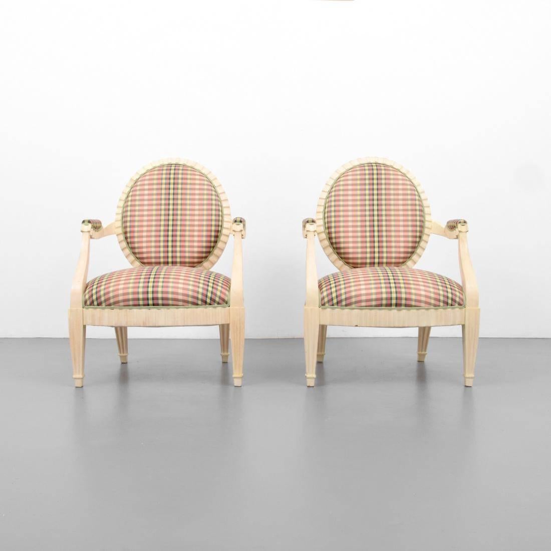 Pair of Late 20th Century Donghia Grand Flute Lounge Chairs 1