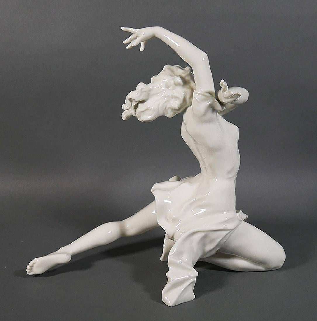 Karl Tutter (1883-1969) was one of the most famous porcelain modelers of the 20th century. He gained international fame during his time at Hutschenreuther from 1922-1956. This Classic example of his work is signed and in excellent condition with no