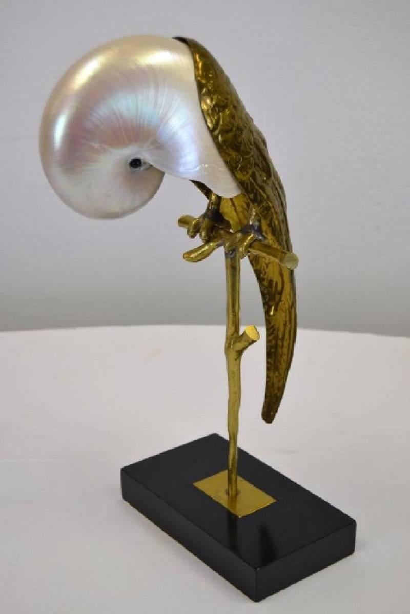 Italian Vintage Mid-Century Parort with Shell Sculpture by Binazzi For Sale