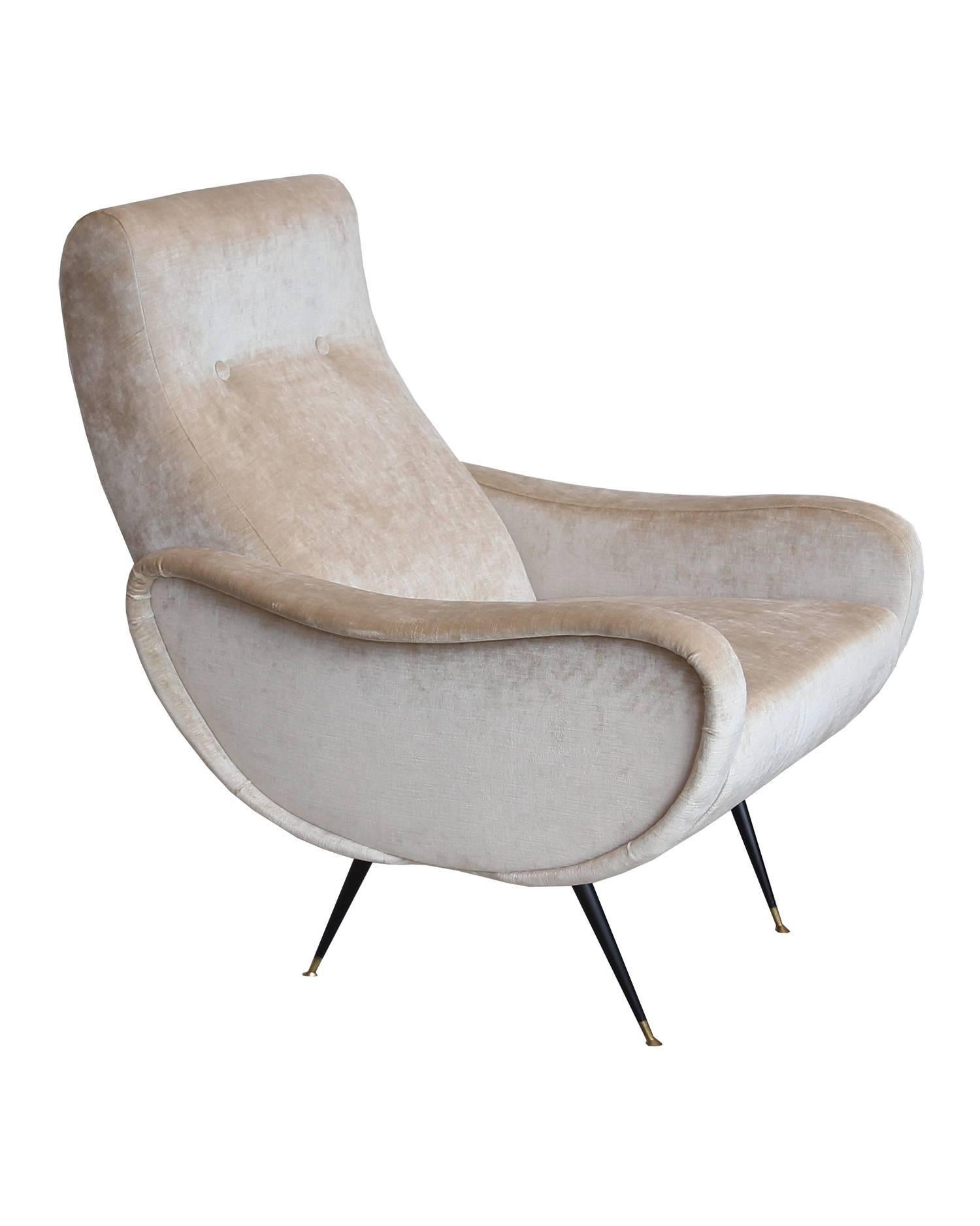 Fully Restored Mid-Century Italian Lounge Chairs in Style of Marco Zanuso 3