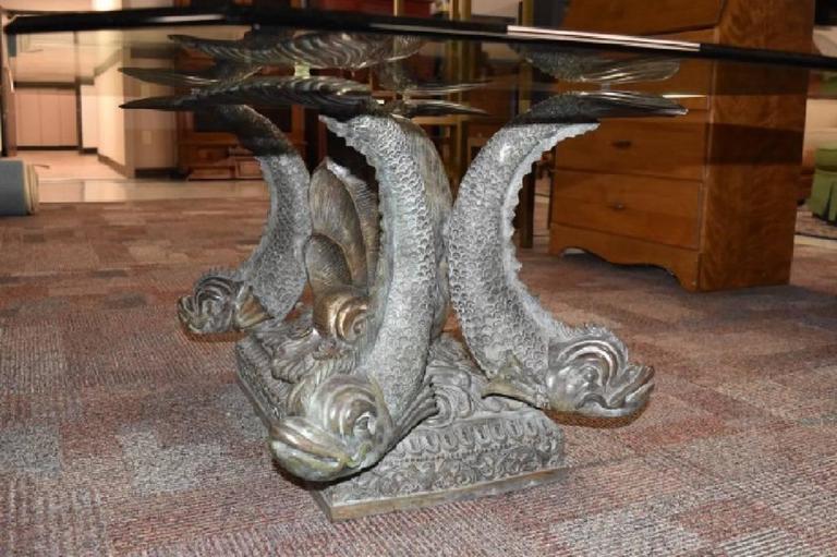 Dolphin Table With Gl Top Design Ideas Dolphin Gl Top Table Shapeyourminds