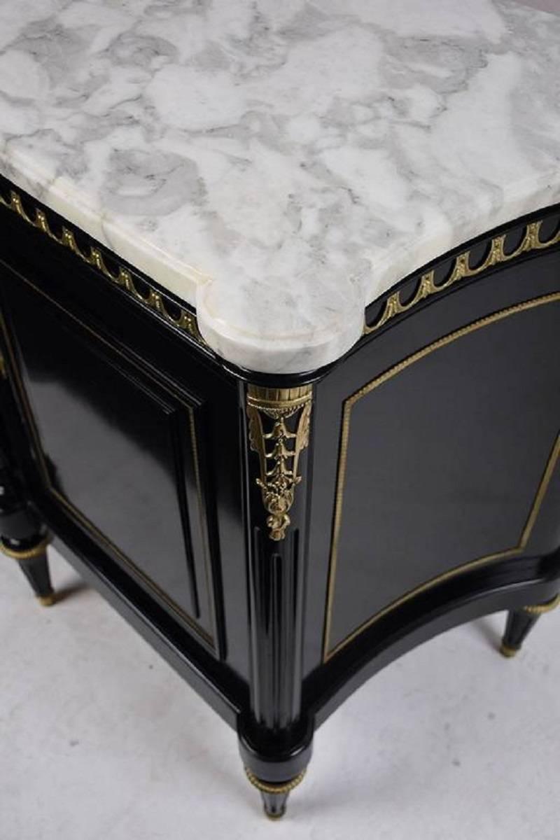 Massive French Louis XVI Style Buffet or Sideboard with Carrara Marble Top 3