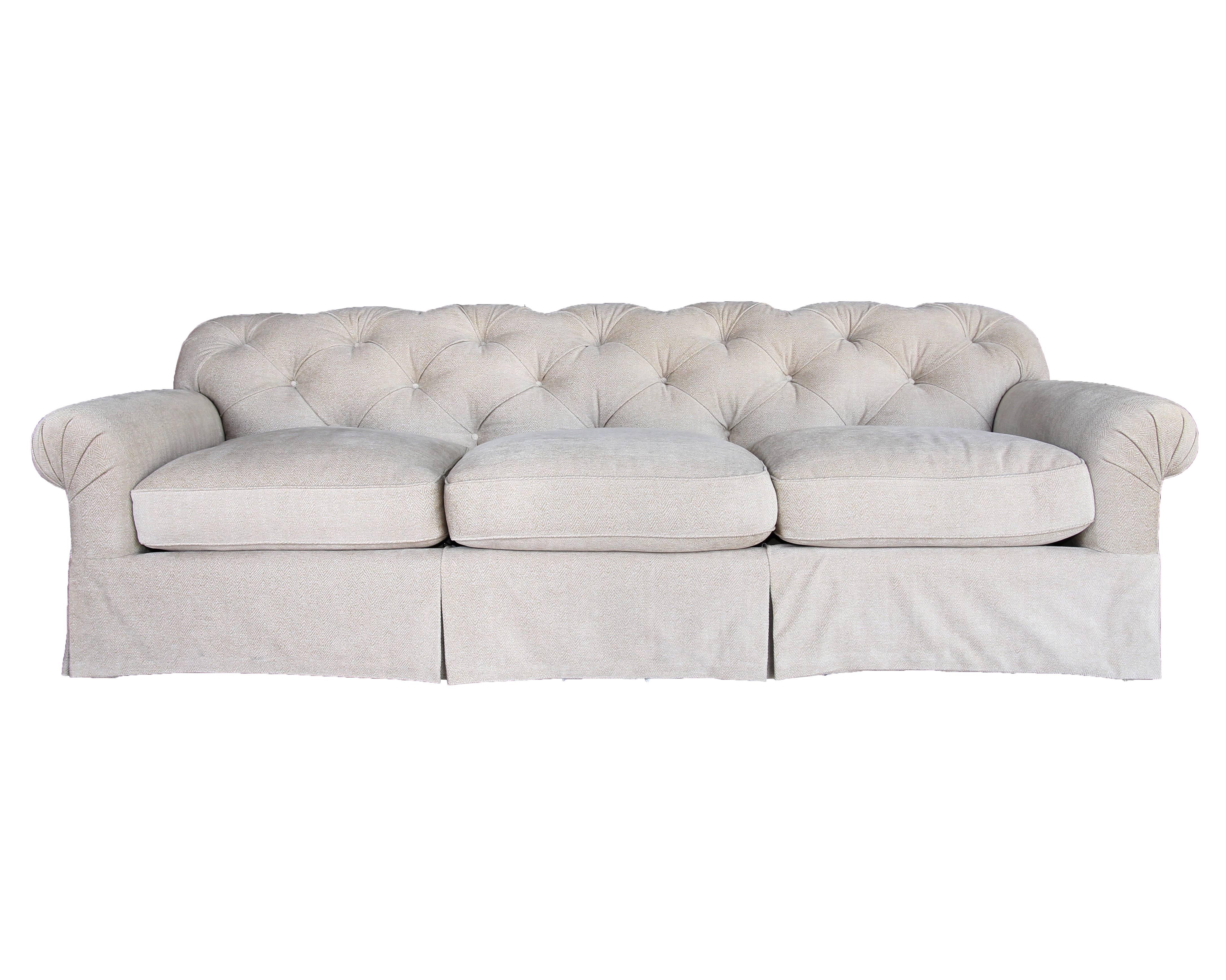 North American Tufted Chesterfield Style Sofa by Cameron Collection