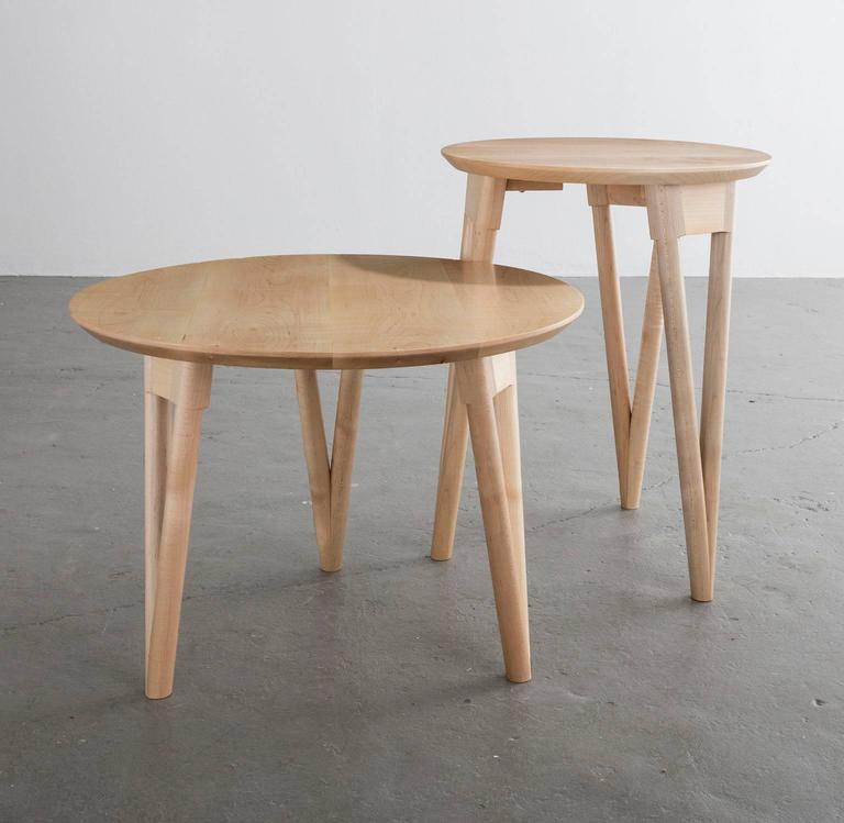 Hairpin End Table, Maple Hardwoos For Sale at 1stdibs