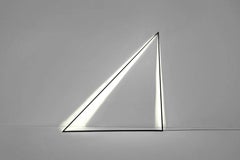 45 - Powder-Coated Aluminum Minimal Geometric Sculptural Floor Lamp Light Object