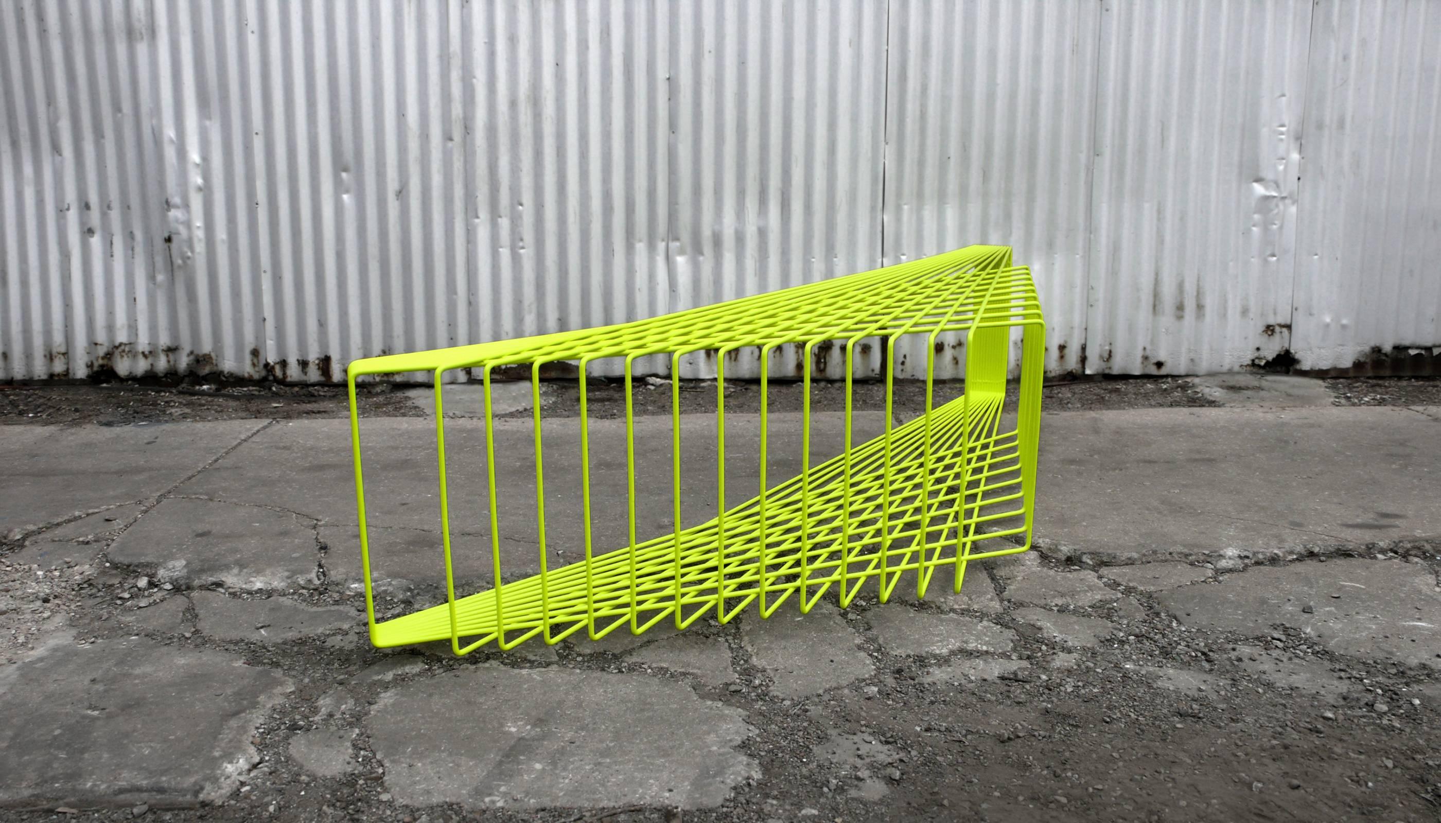 FIELD bench aims to challenge the perception of structure while pushing the limits of a single material. Its projected rays of lines intersect, forming an interdependent system that creates a unique and sculptural seating surface.
 
Custom colors