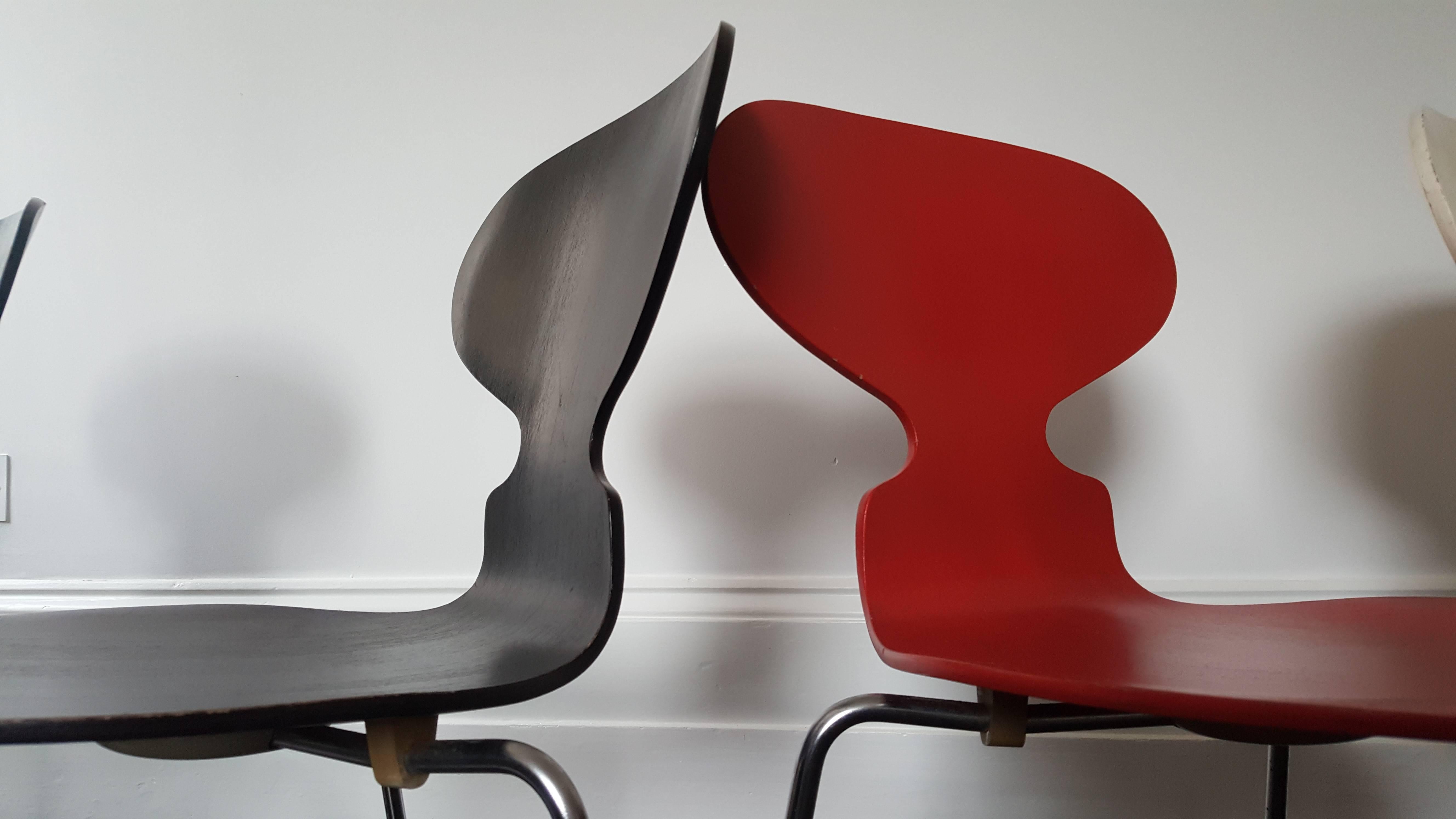 20th Century Model 3100 'Ant' Chairs by Arne Jacobsen for Fritz Hansen, Designed 1952