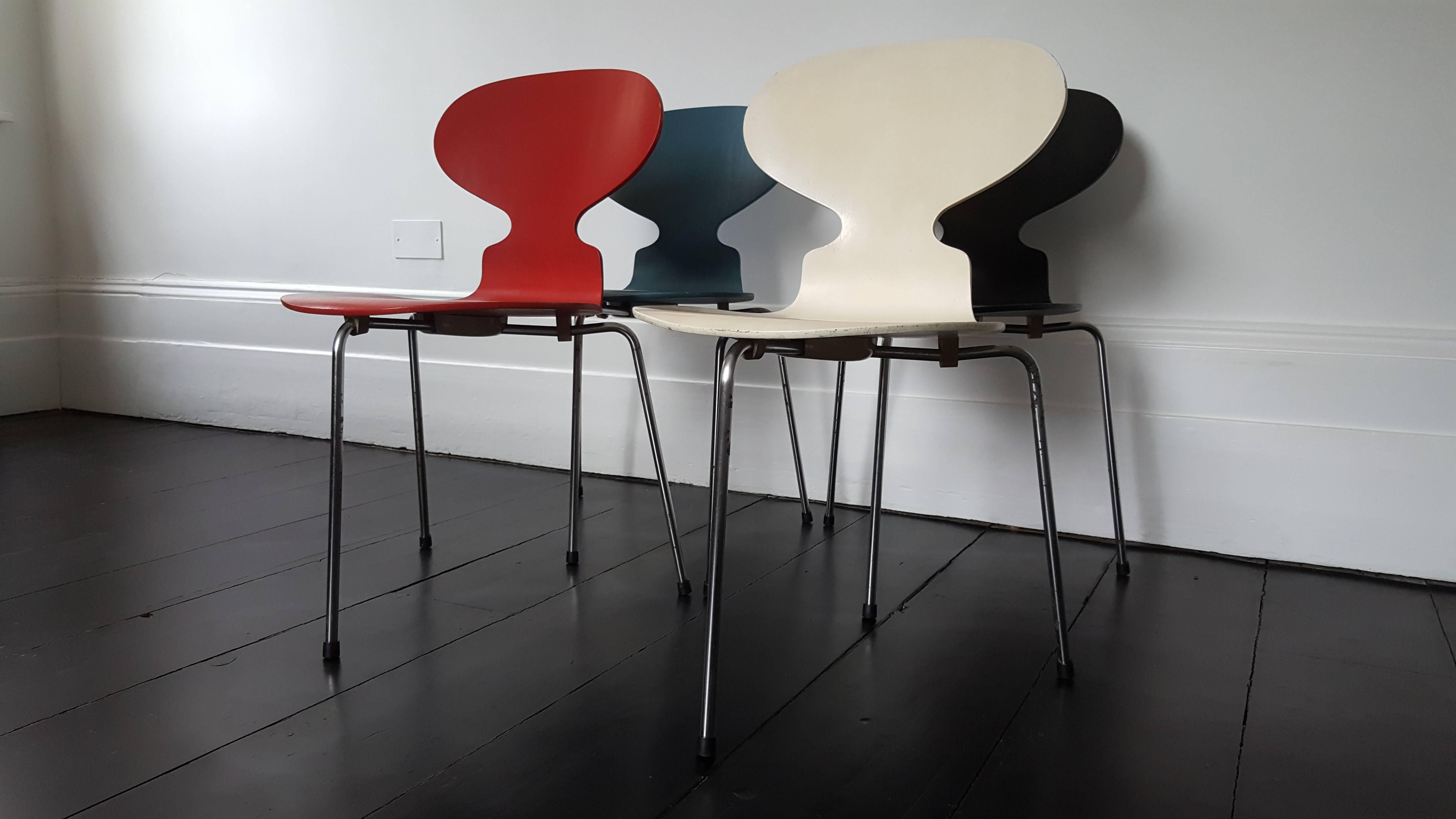 Mid-Century Modern Model 3100 'Ant' Chairs by Arne Jacobsen for Fritz Hansen, Designed 1952