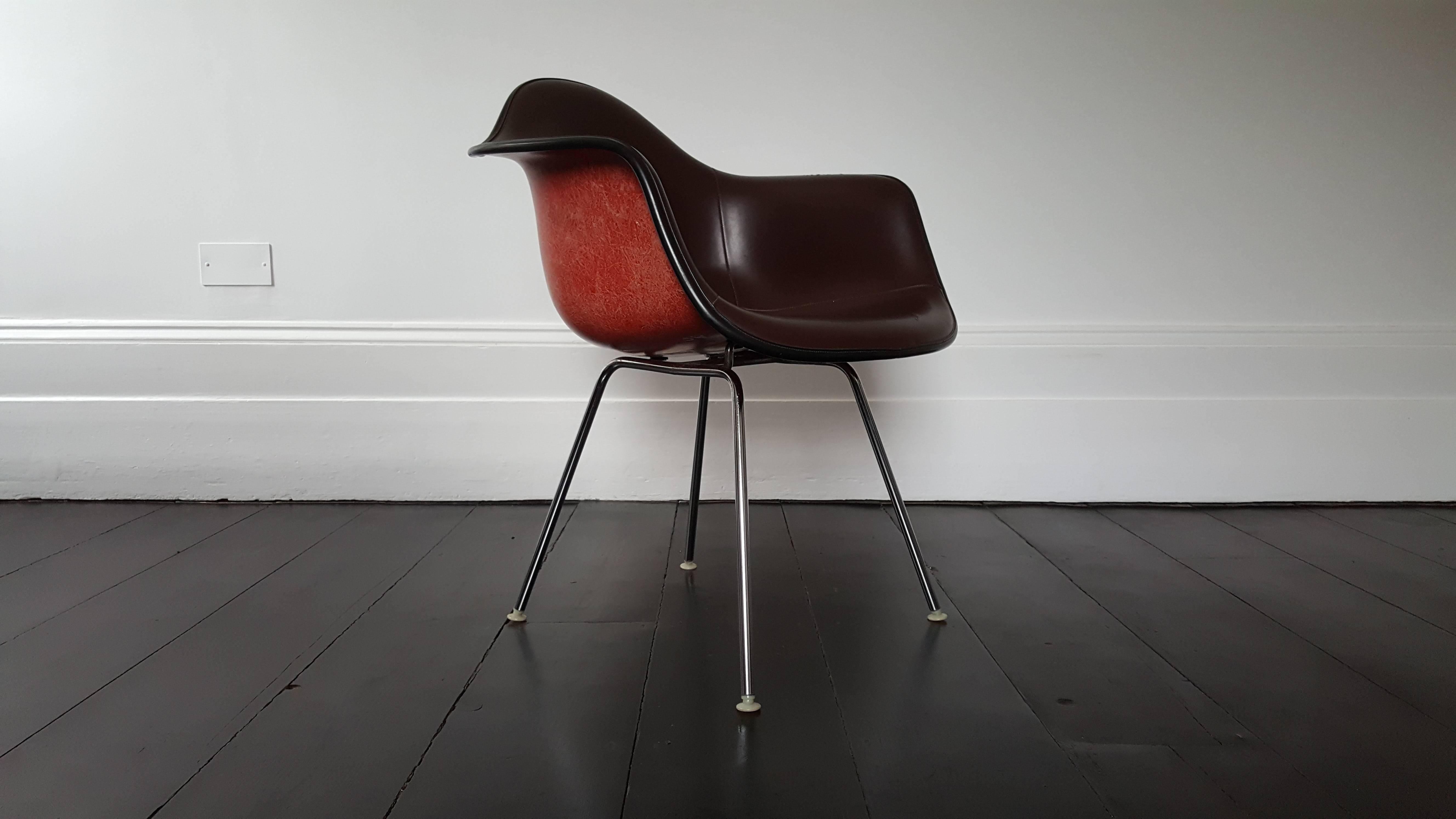 Faux Leather Original Vintage Charles & Ray Eames LAX Armchair for Herman Miller