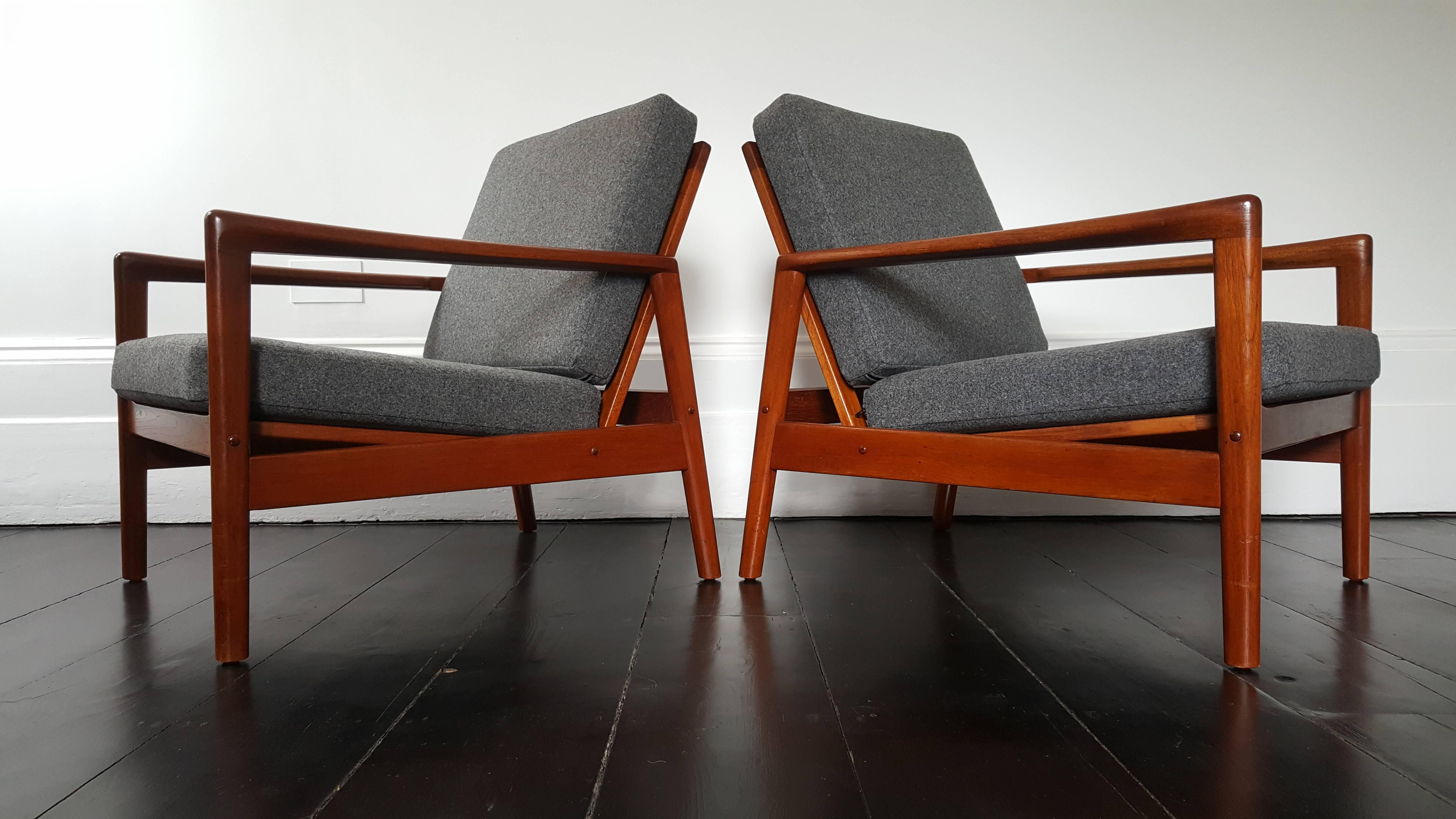 Mid-Century Modern Hans Olsen Lounge Chairs for Juul Kristensen, 1960s