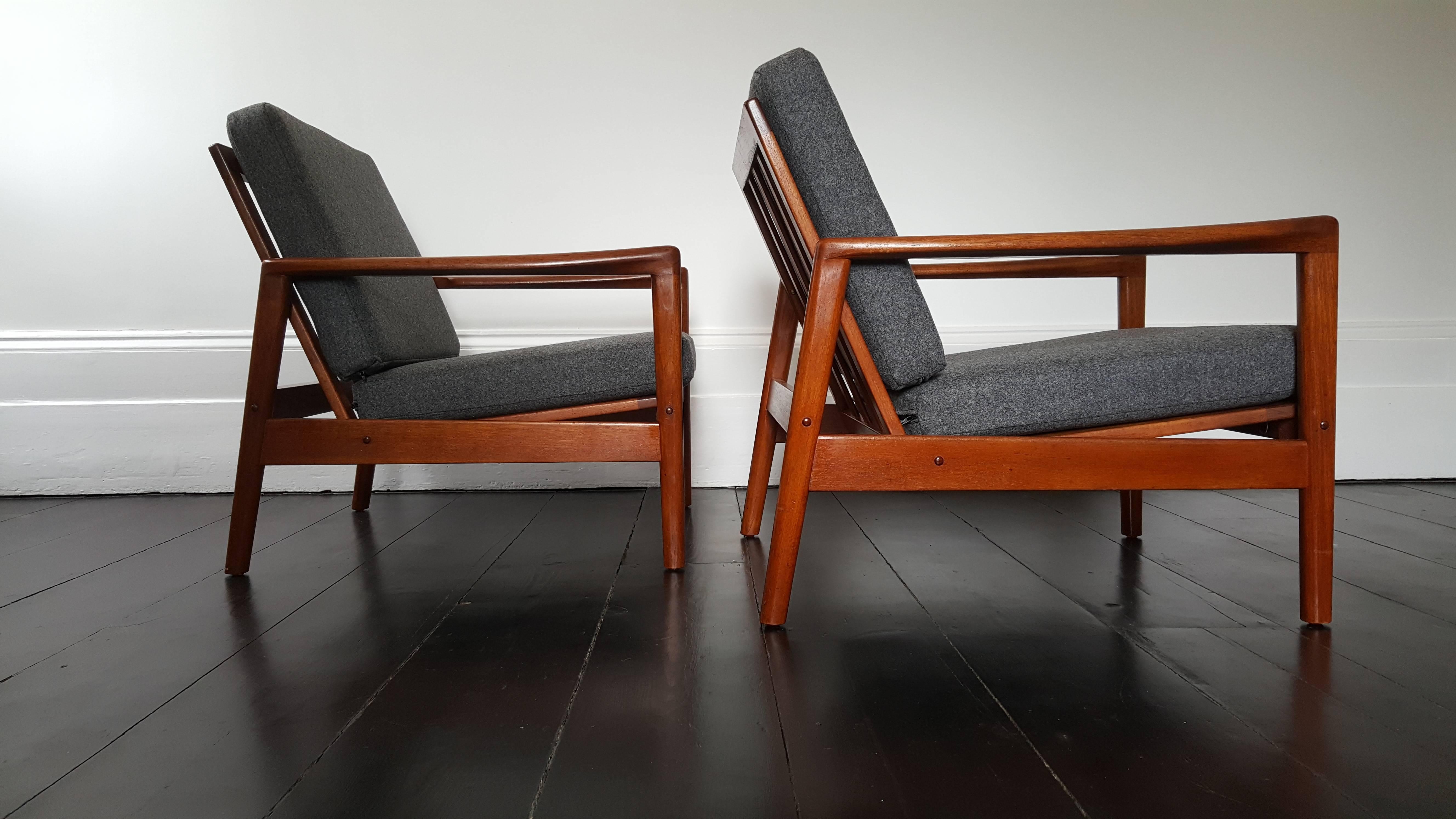 20th Century Hans Olsen Lounge Chairs for Juul Kristensen, 1960s