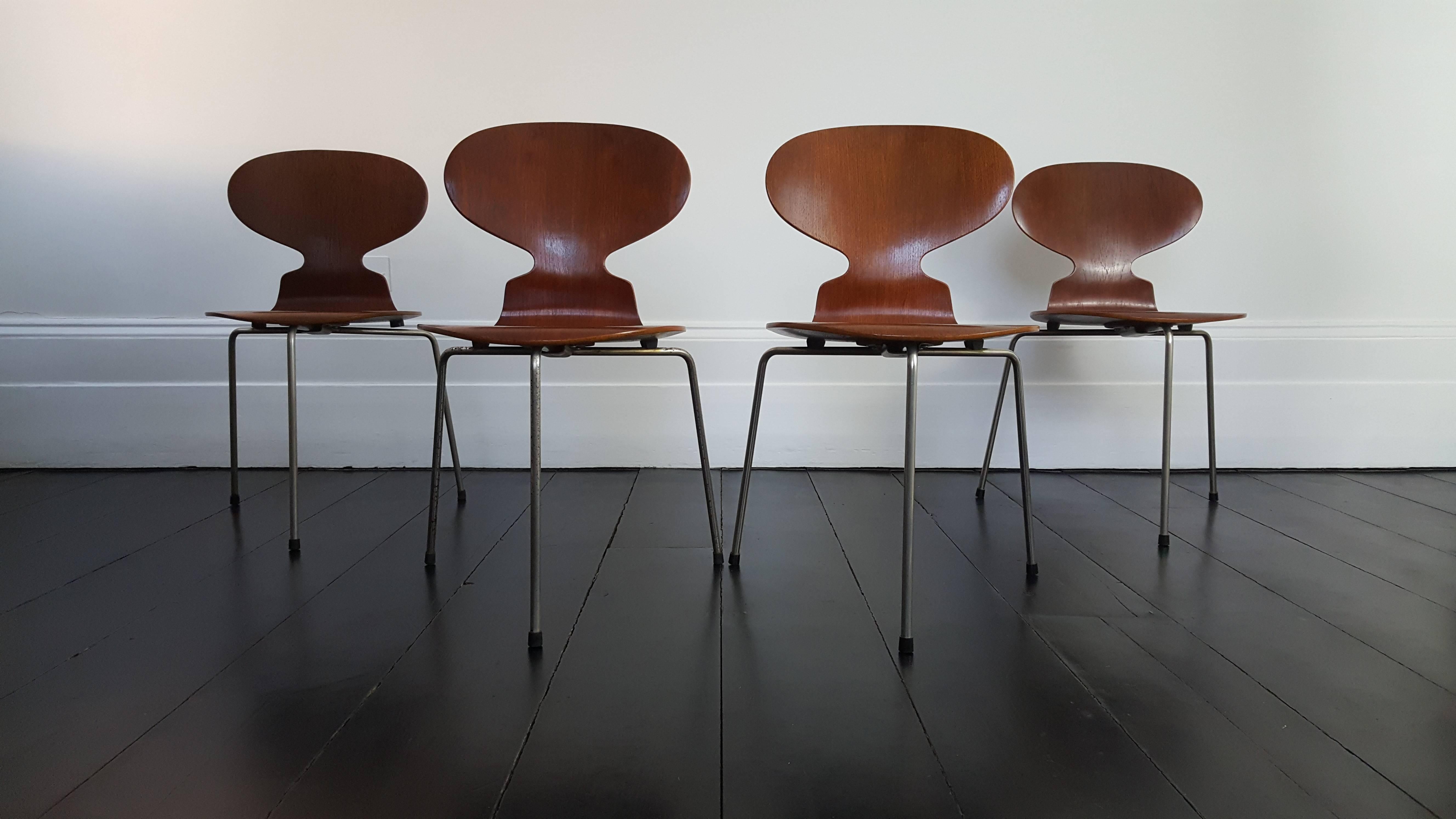 20th Century Early Model 3100 'Ant' Chairs by Arne Jacobsen for Fritz Hansen, Designed 1952
