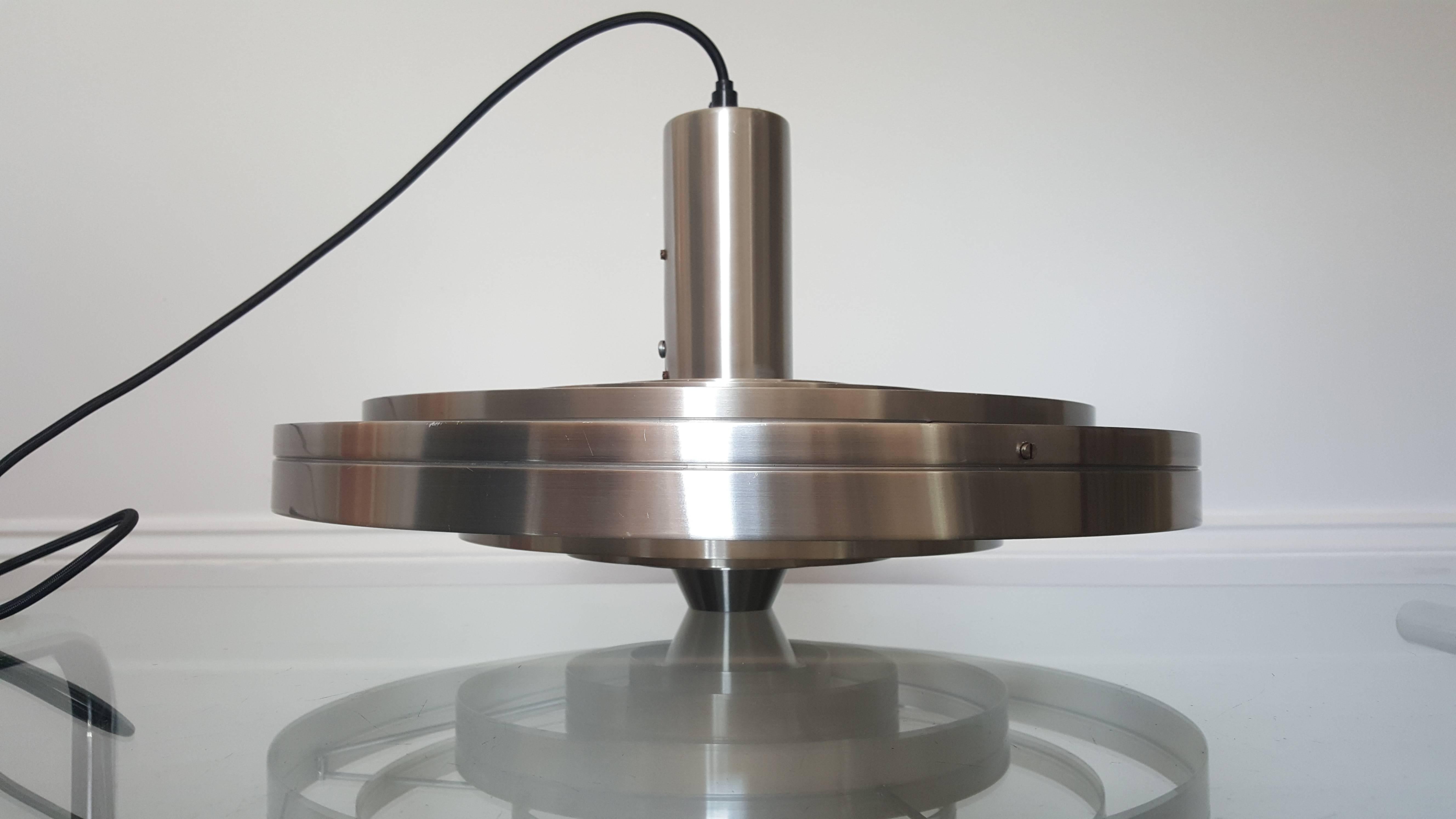 Mid-Century Modern Sophus Frandsen Aluminium Fibonacci Pendant Light for Fog & Mørup Denmark, 1963