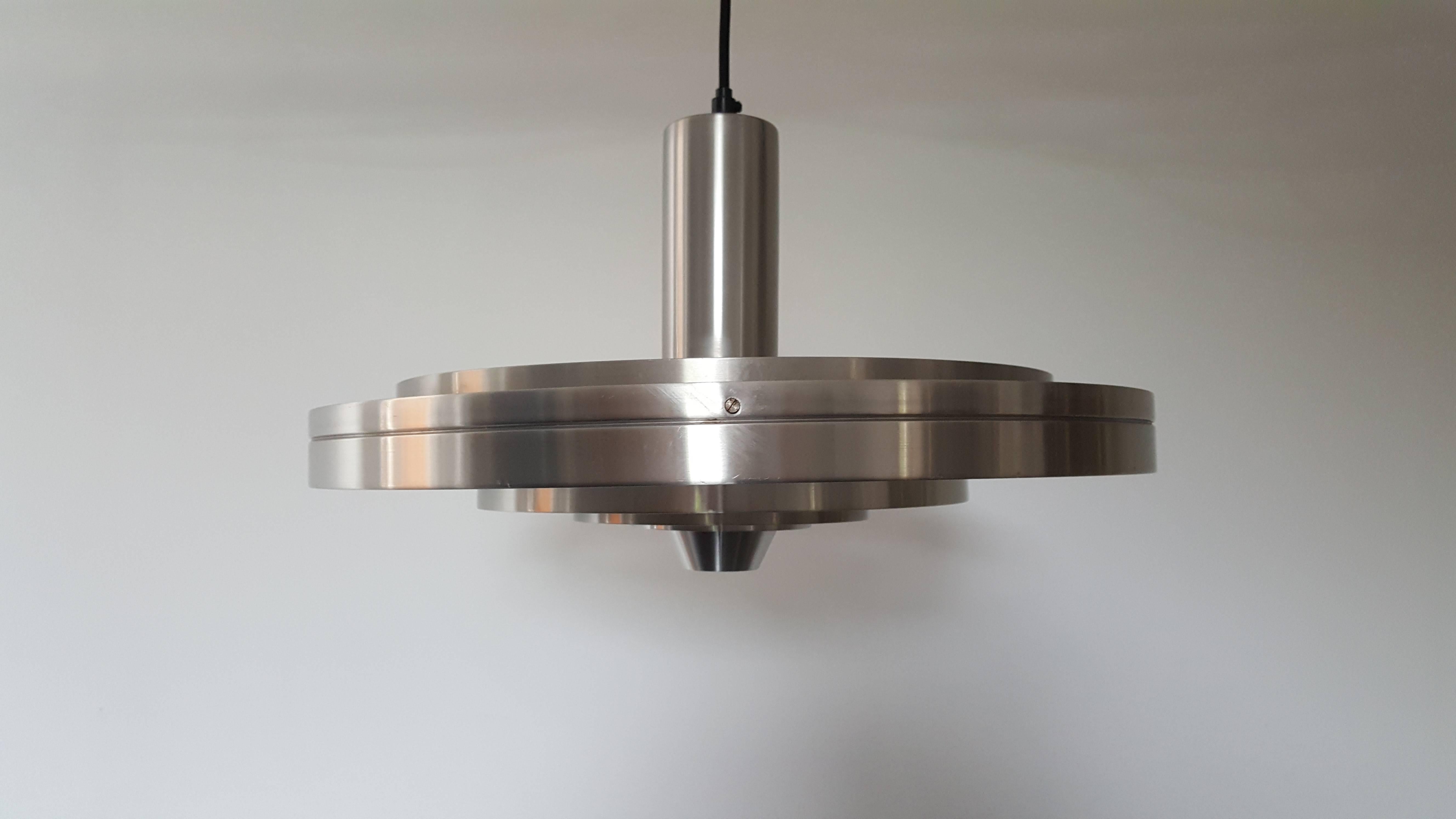 Danish Sophus Frandsen Aluminium Fibonacci Pendant Light for Fog & Mørup Denmark, 1963