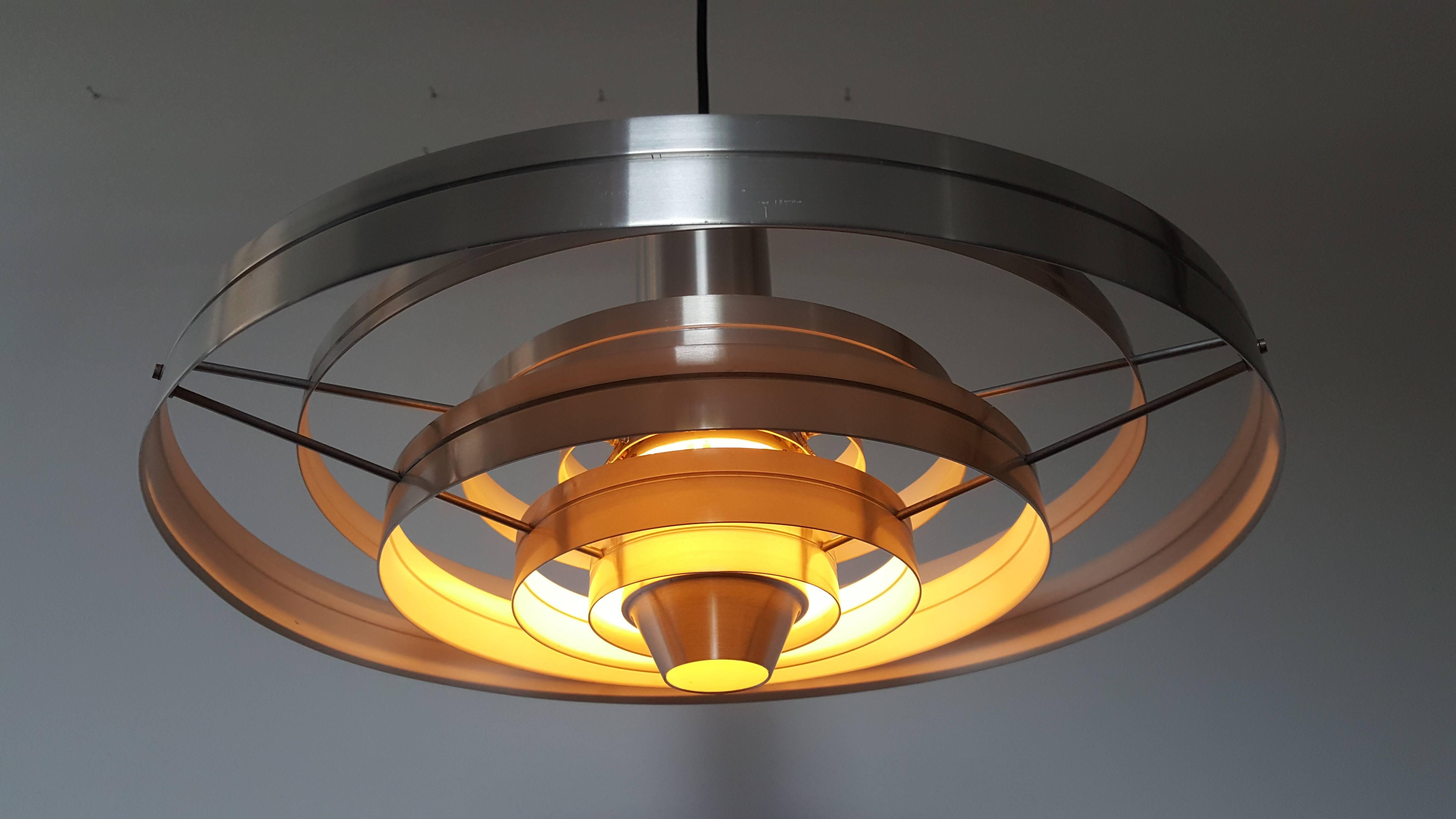20th Century Sophus Frandsen Aluminium Fibonacci Pendant Light for Fog & Mørup Denmark, 1963