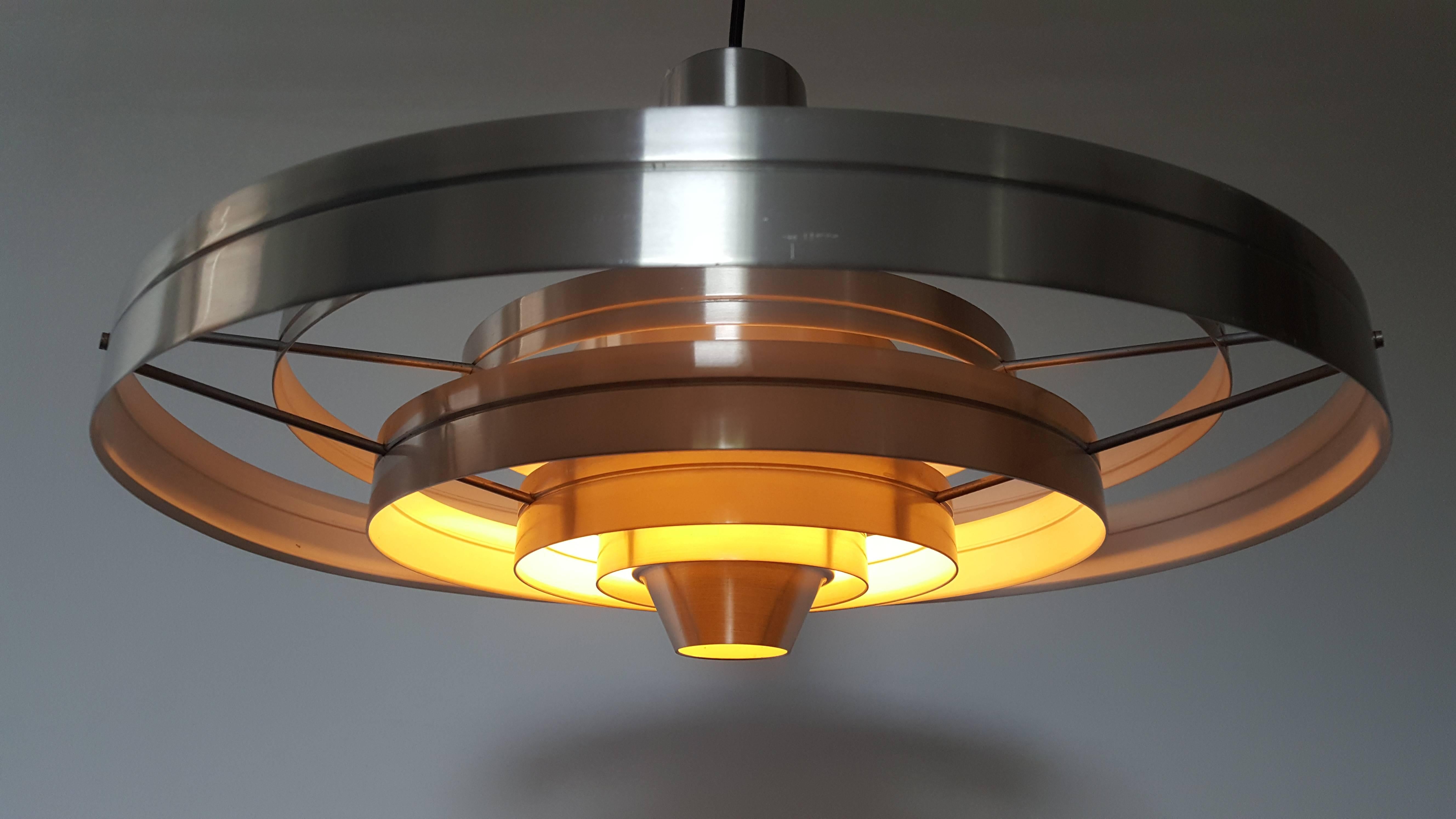 Aluminum Sophus Frandsen Aluminium Fibonacci Pendant Light for Fog & Mørup Denmark, 1963