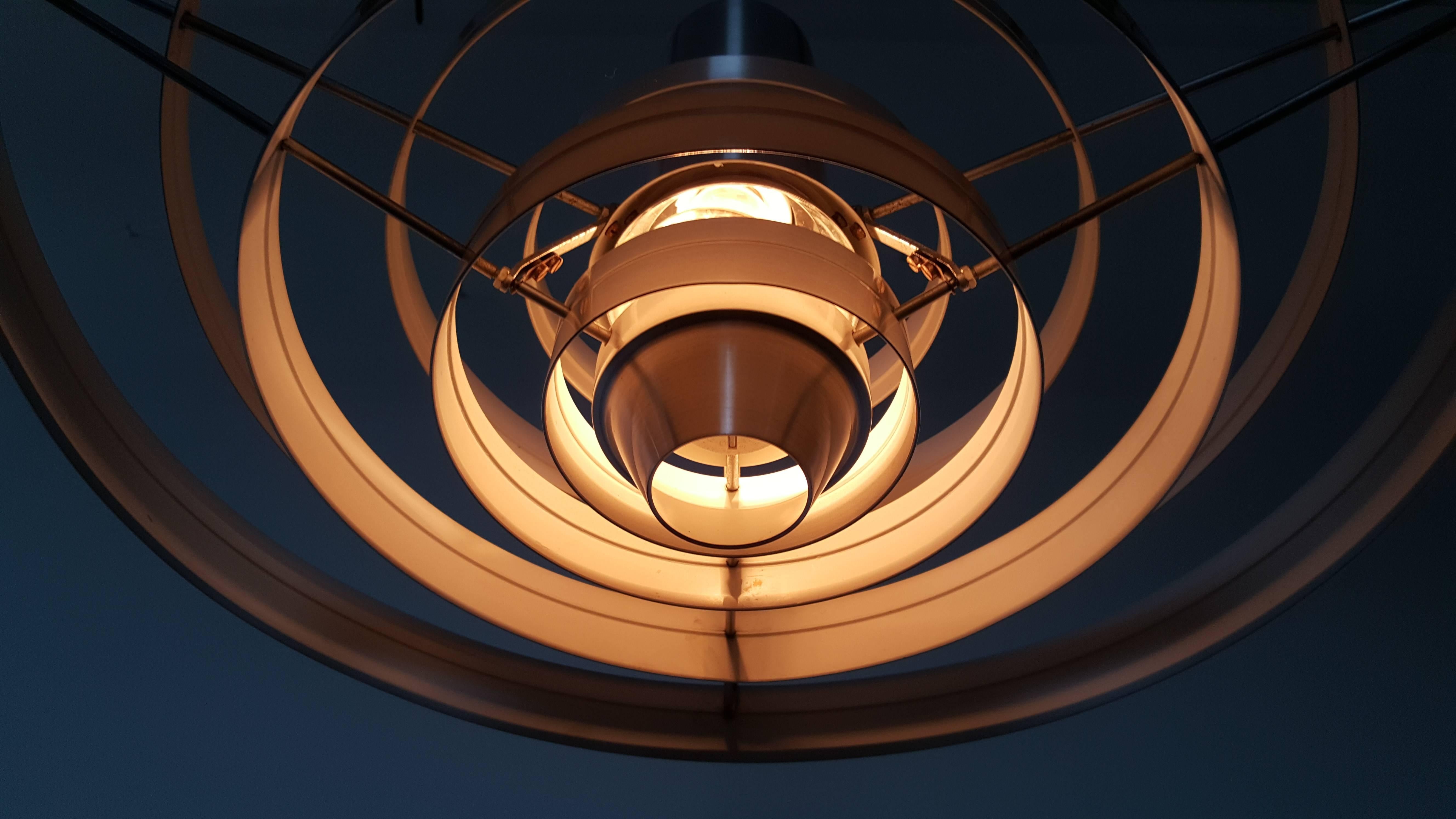 Sophus Frandsen Aluminium Fibonacci Pendant Light for Fog & Mørup Denmark, 1963 1