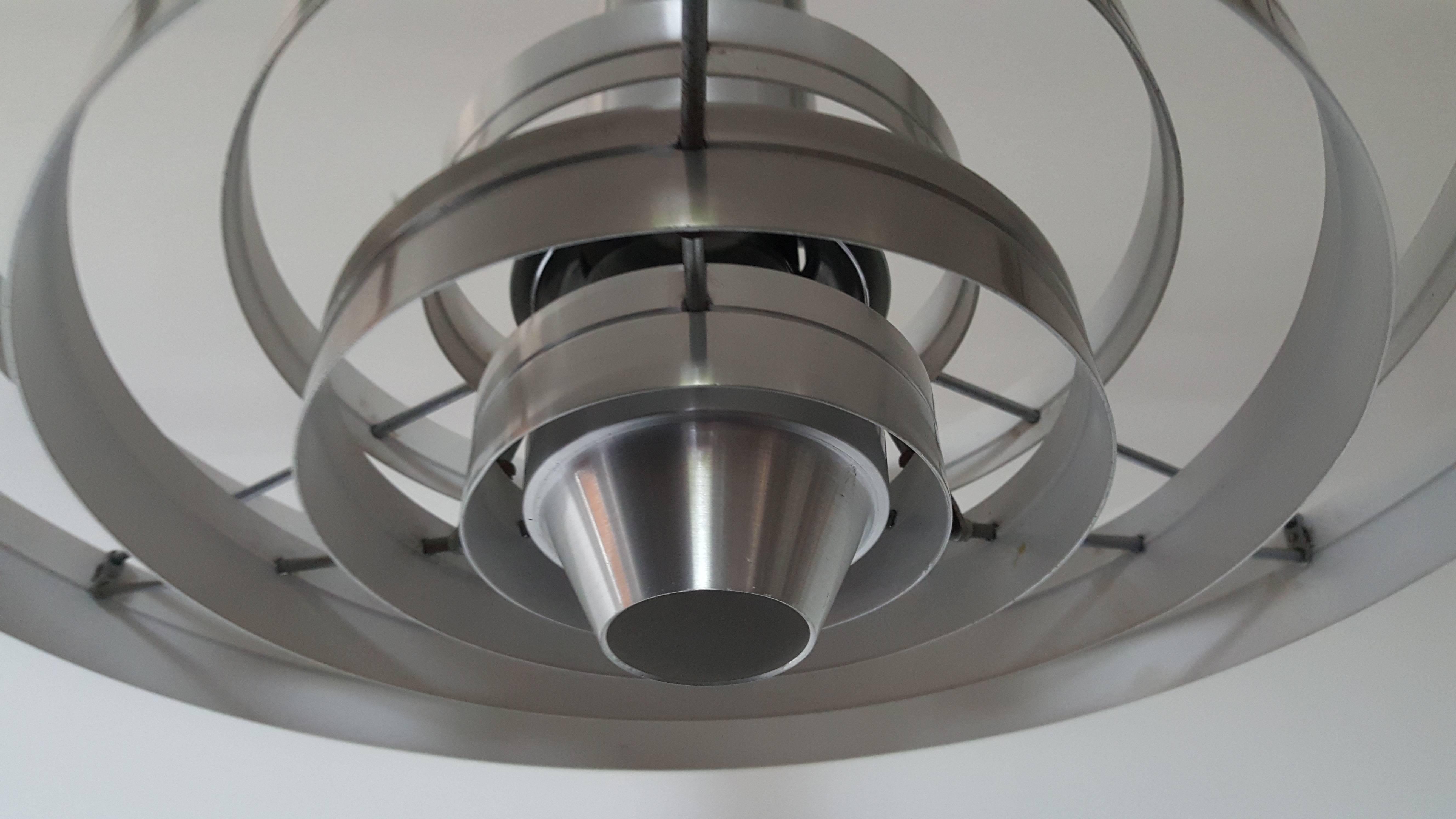 Sophus Frandsen Aluminium Fibonacci Pendant Light for Fog & Mørup Denmark, 1963 2