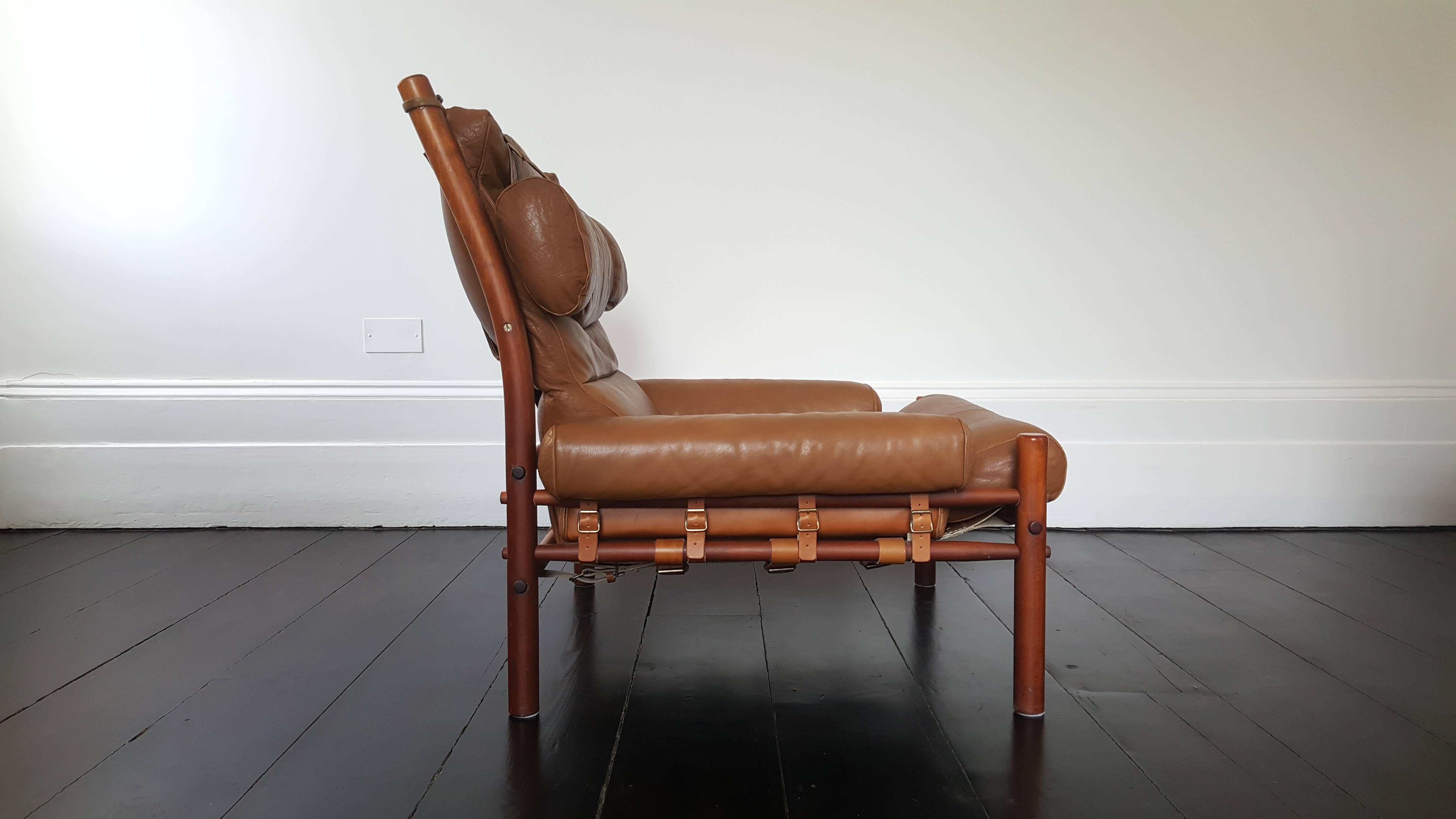 Mid-Century Modern Inca Chair by Swedish Designer Arne Norell for Norell Mobler