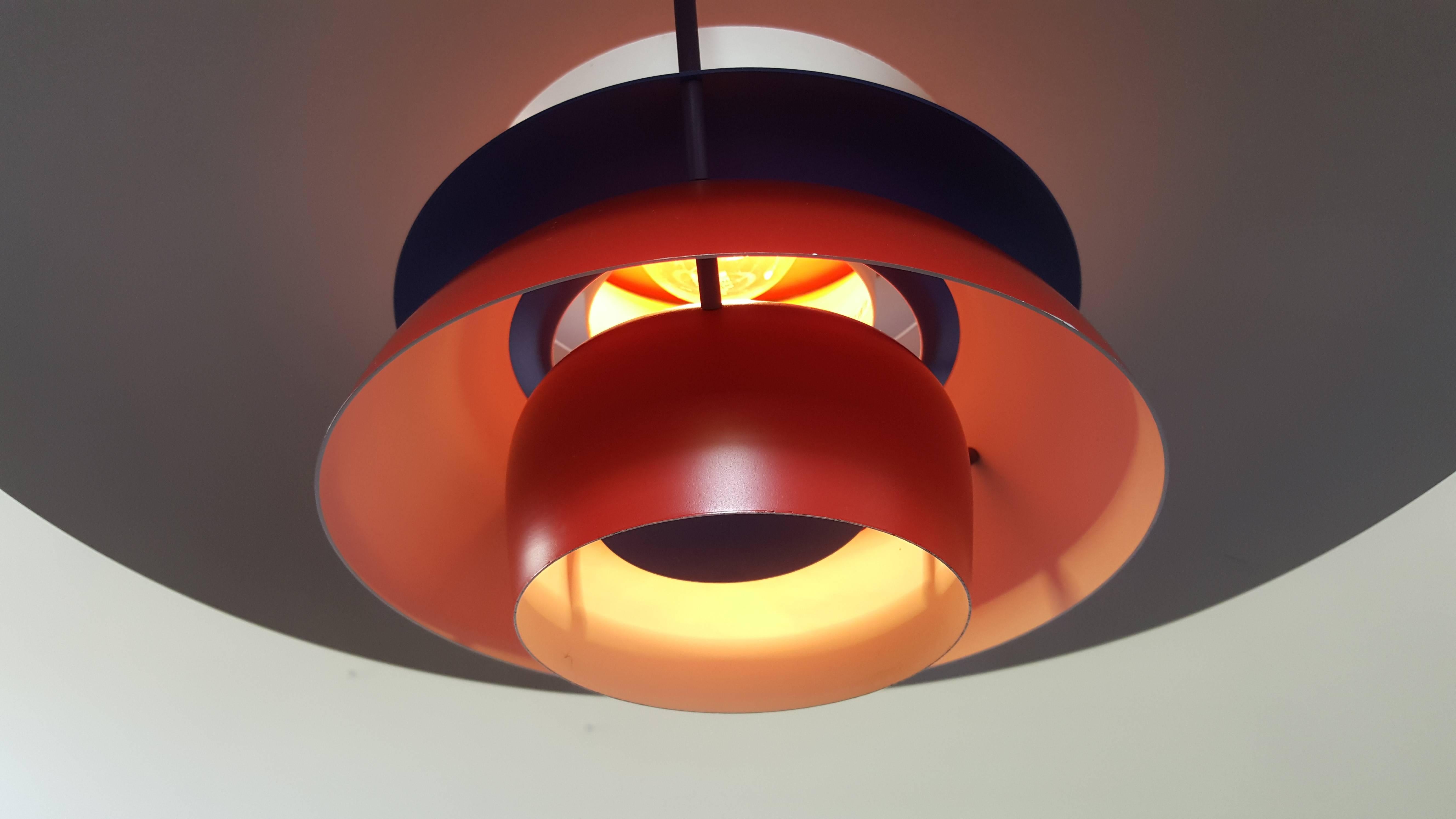 Poul Henningsen PH5 Pendant Light for Louis Poulsen Denmark, Red, Designed 1958 1