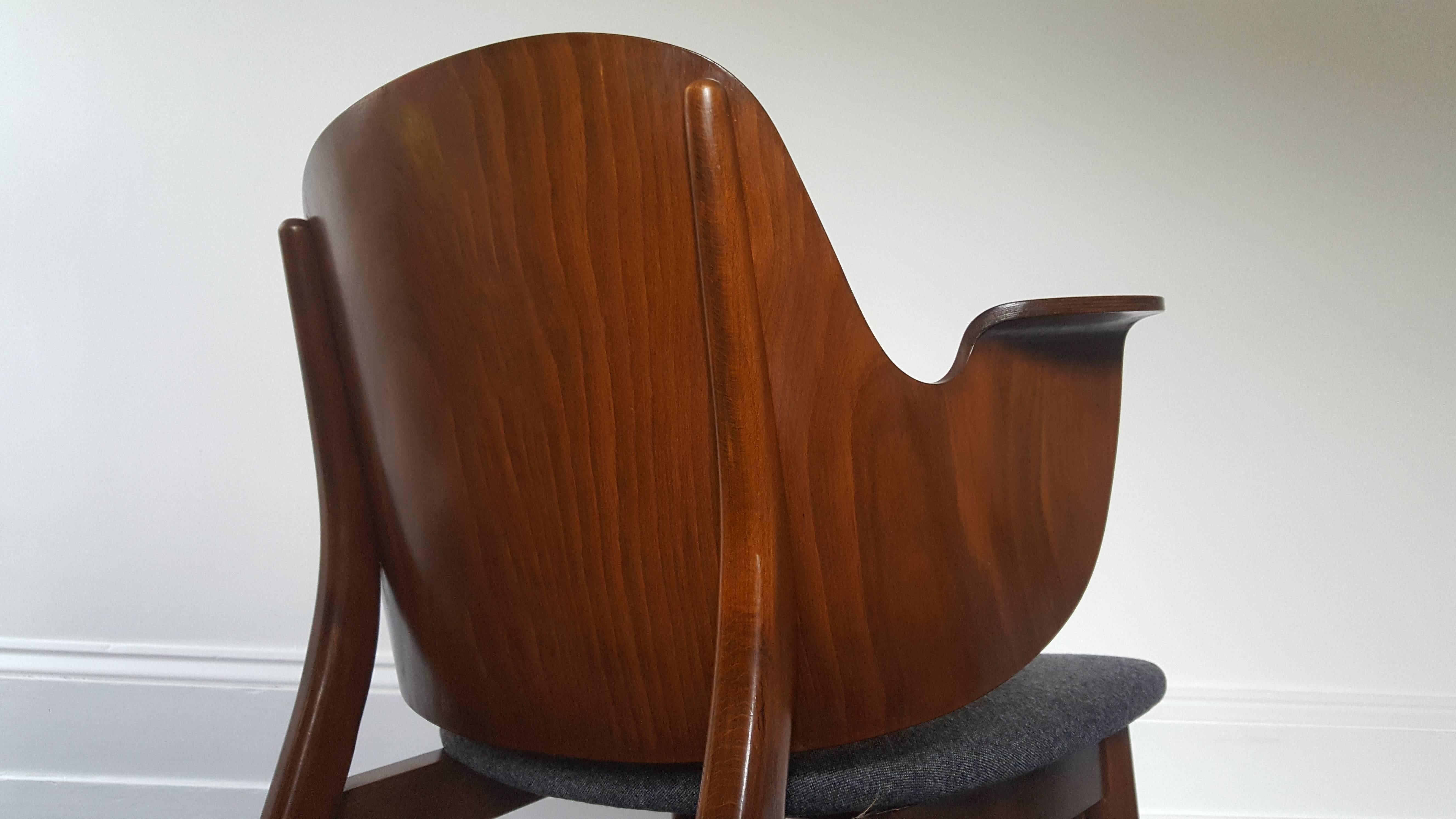 20th Century Hans Olsen Lounge Shell Chair Model 107 for Bramin Mobler, Denmark, 1950s