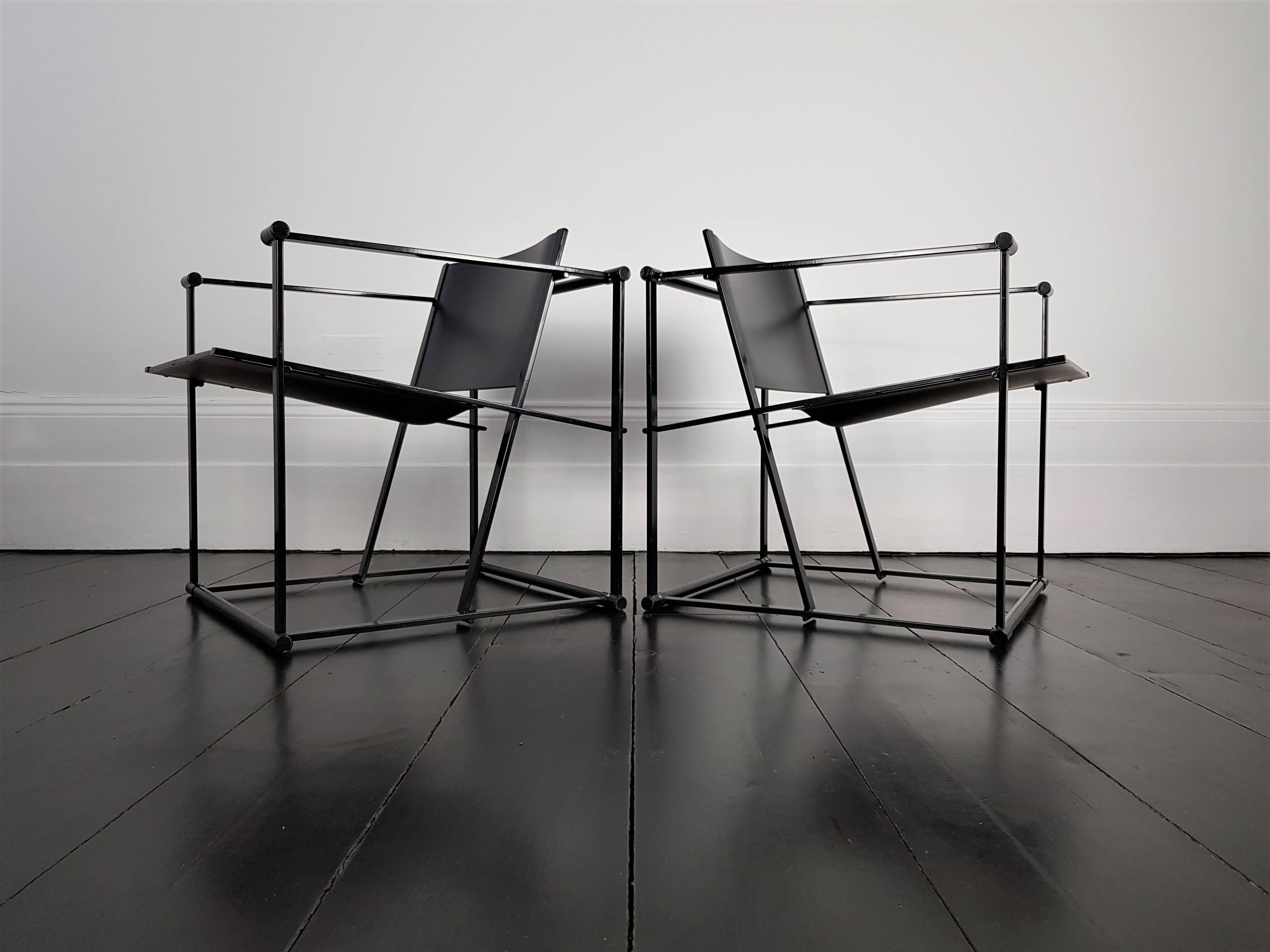 Dutch Pair of FM61 Chairs by Radboud Van Beekum for Pastoe, 1980s