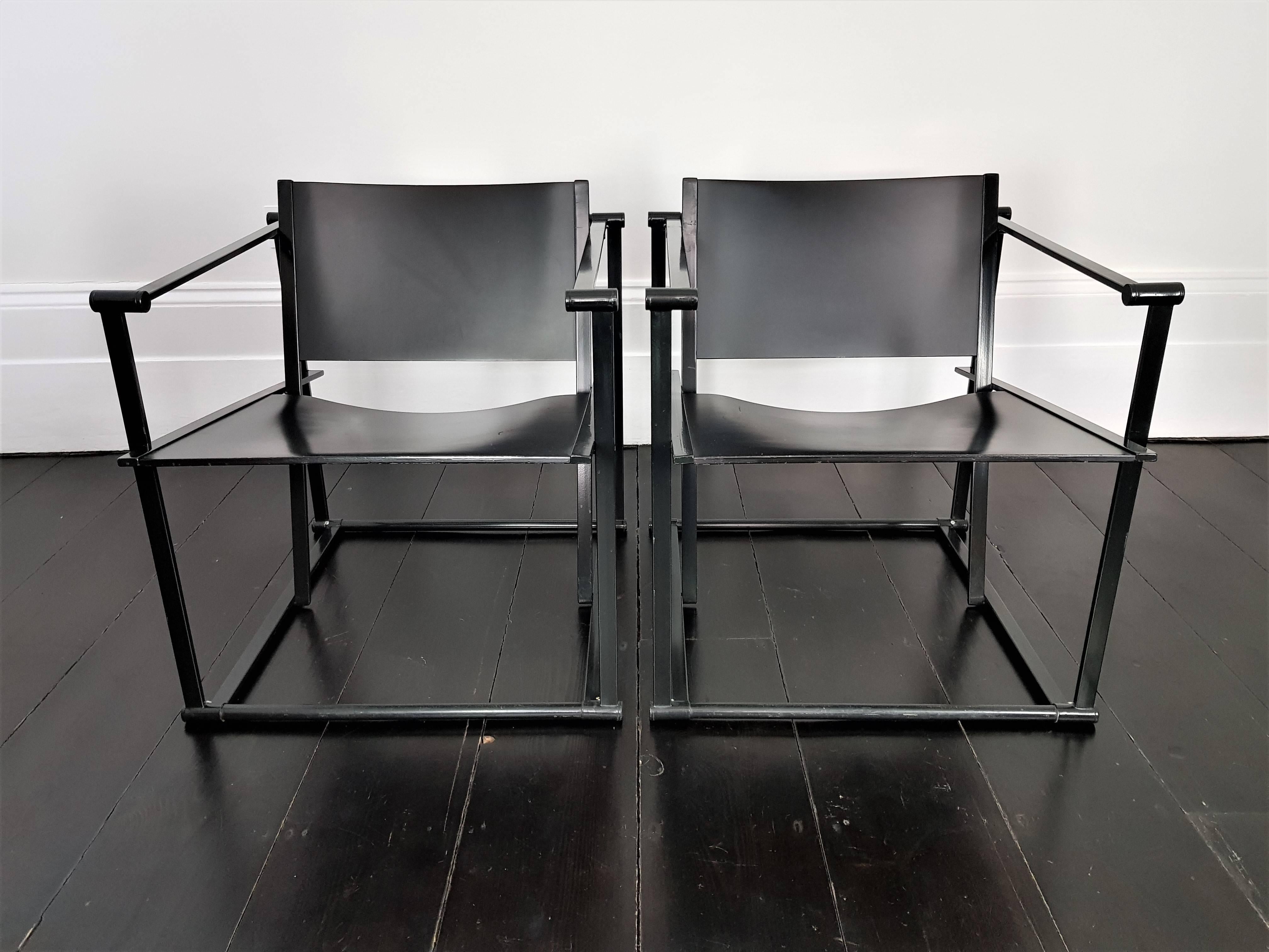 Pair of FM61 Chairs by Radboud Van Beekum for Pastoe, 1980s 3