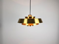 Jo Hammerborg Nova Pendant Light in Brass for Fog & Mørup, Denmark, 1960s