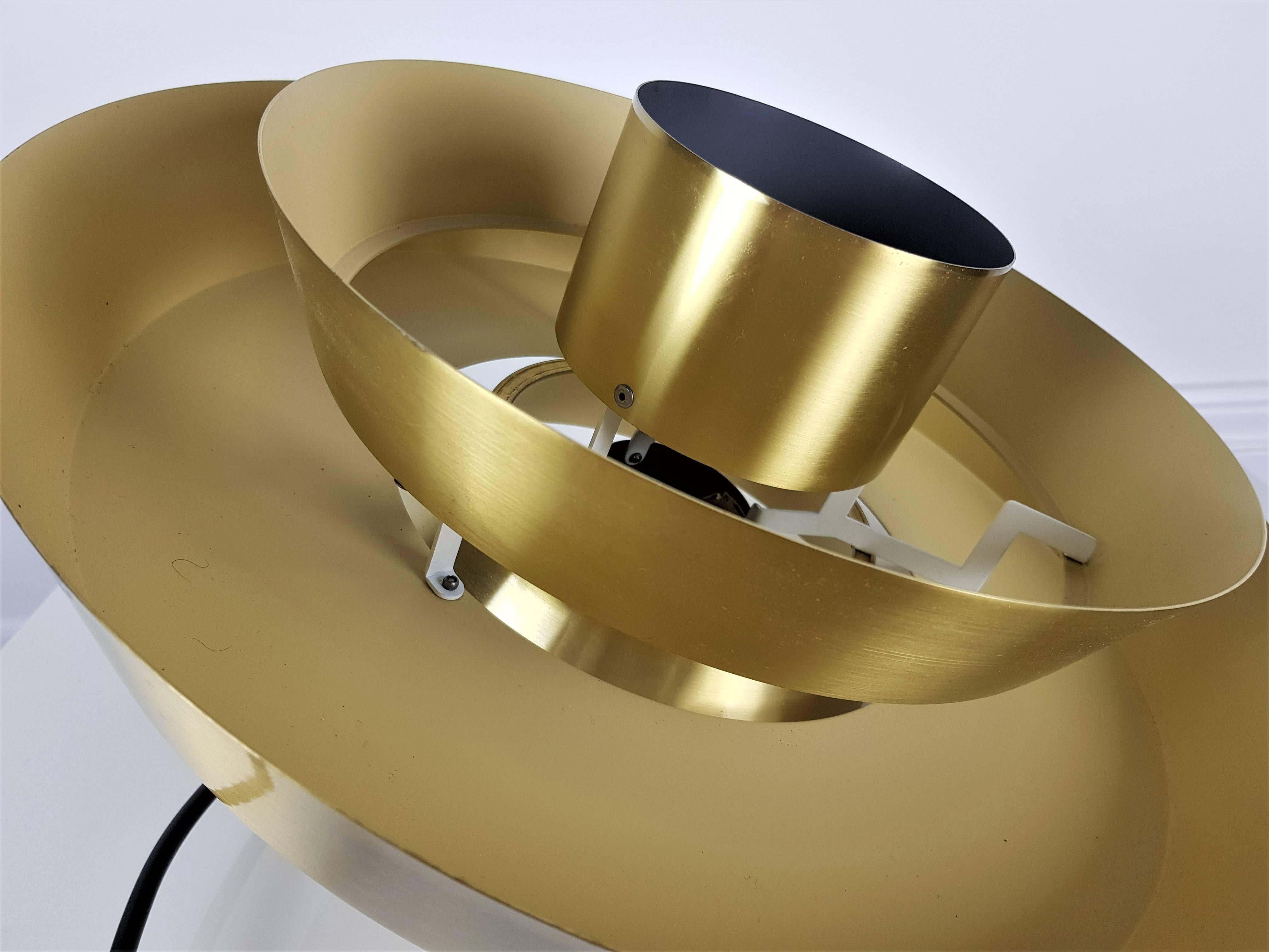 Jo Hammerborg Nova Pendant Light in Brass for Fog & Mørup, Denmark, 1960s In Good Condition In Hitchin, England