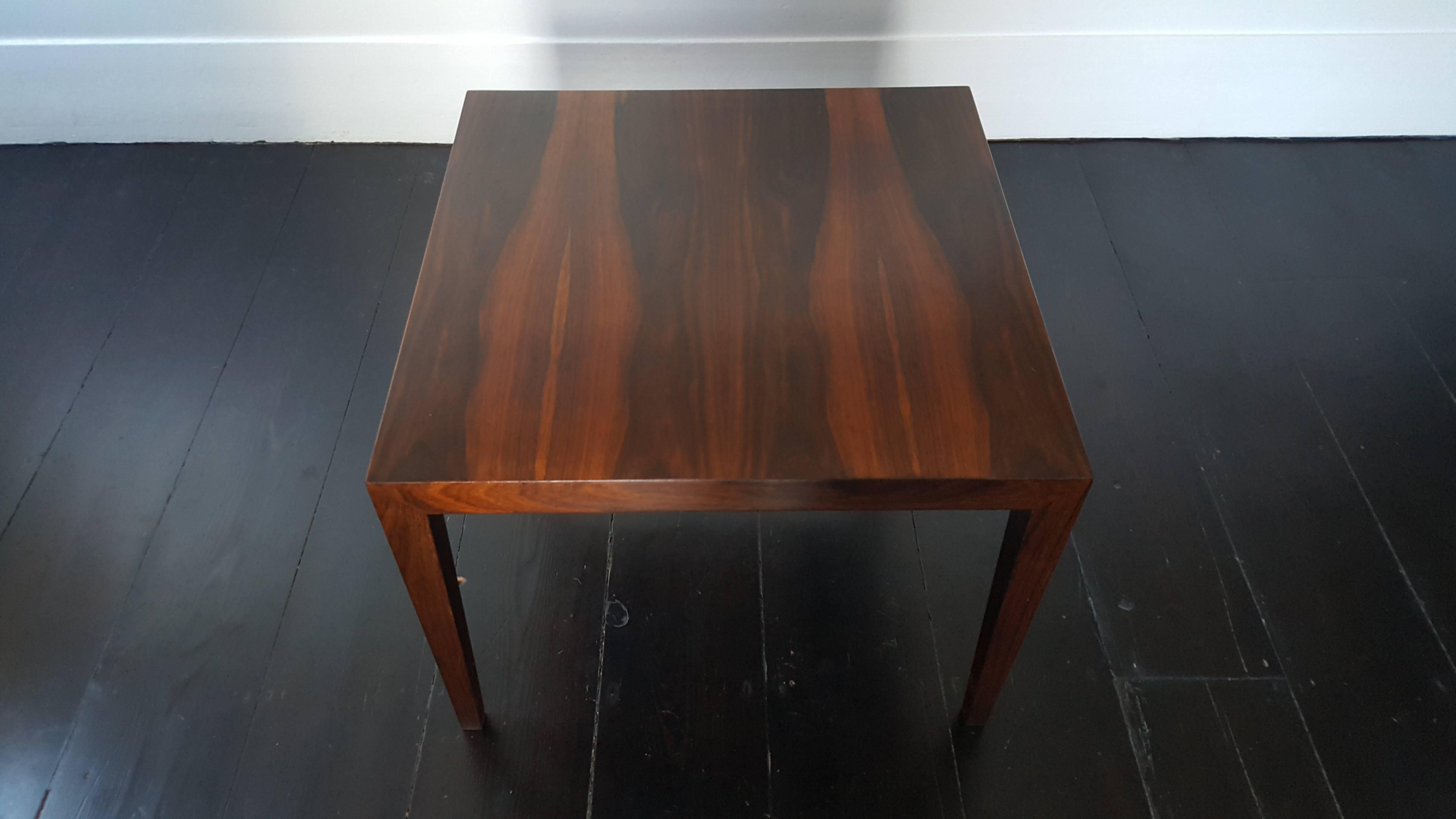 Danish Severin Hansen Rosewood Coffee Table for Haslev, 1960s In Good Condition In London Road, Baldock, Hertfordshire