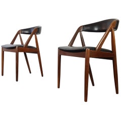 CUSTOM Kai Kristiansen Model 31 Teak 'a' Frame Chairs for Schou Andersen, 1960s