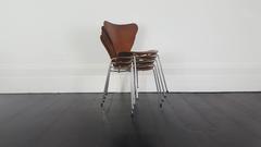 Arne Jacobsen, Set of Four-X Series Seven, 3107 Chairs Designed 1955
