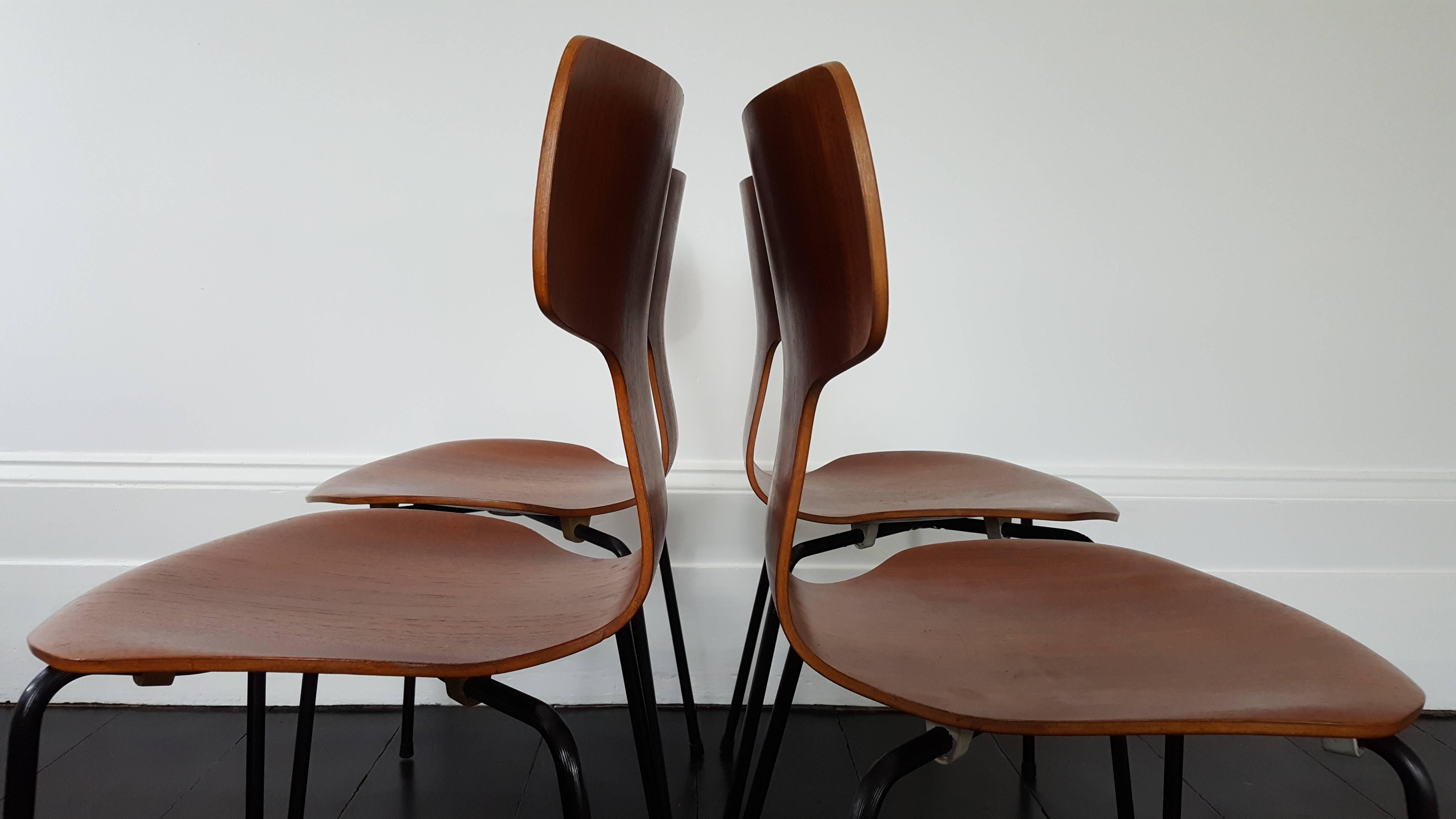 20th Century Model 3103 Hammer Chairs by Arne Jacobsen for Fritz Hansen, 1960s