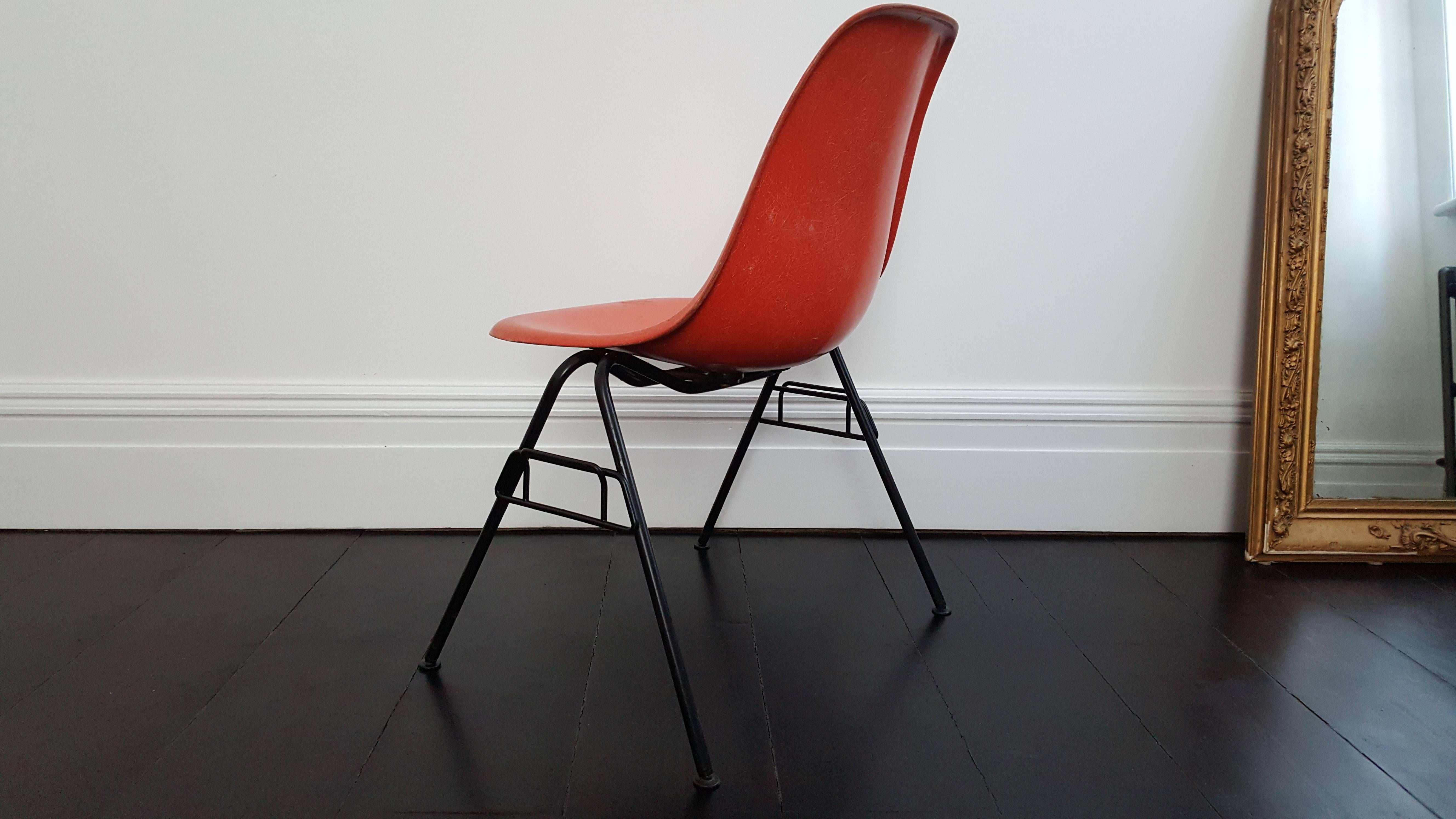 American Vintage Charles & Ray Eames DSS Stacking Chairs for Herman Miller