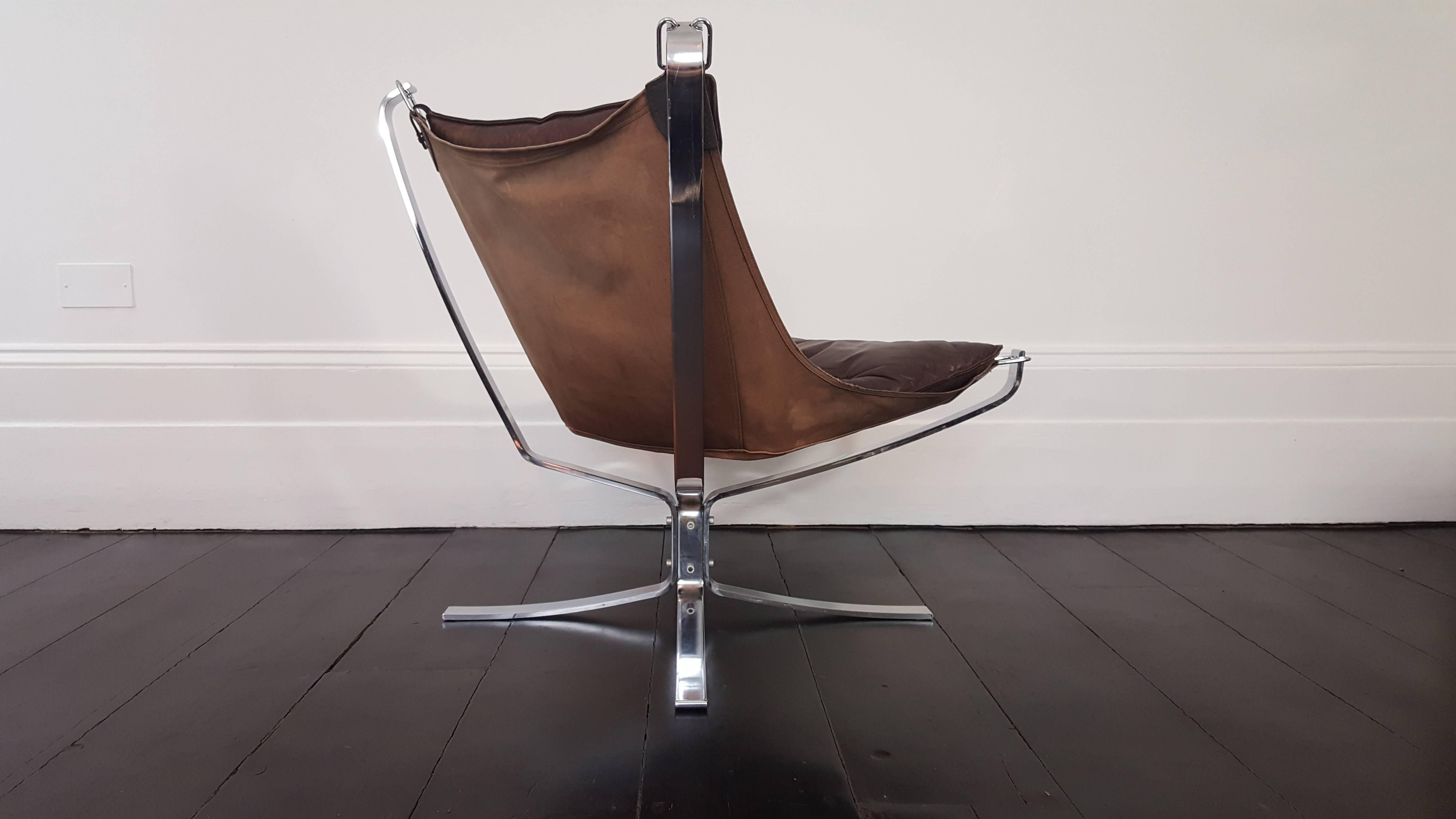 20th Century Iconic Vintage Low-Backed X-Framed Sigurd Ressell Designed 1970s Falcon Chair