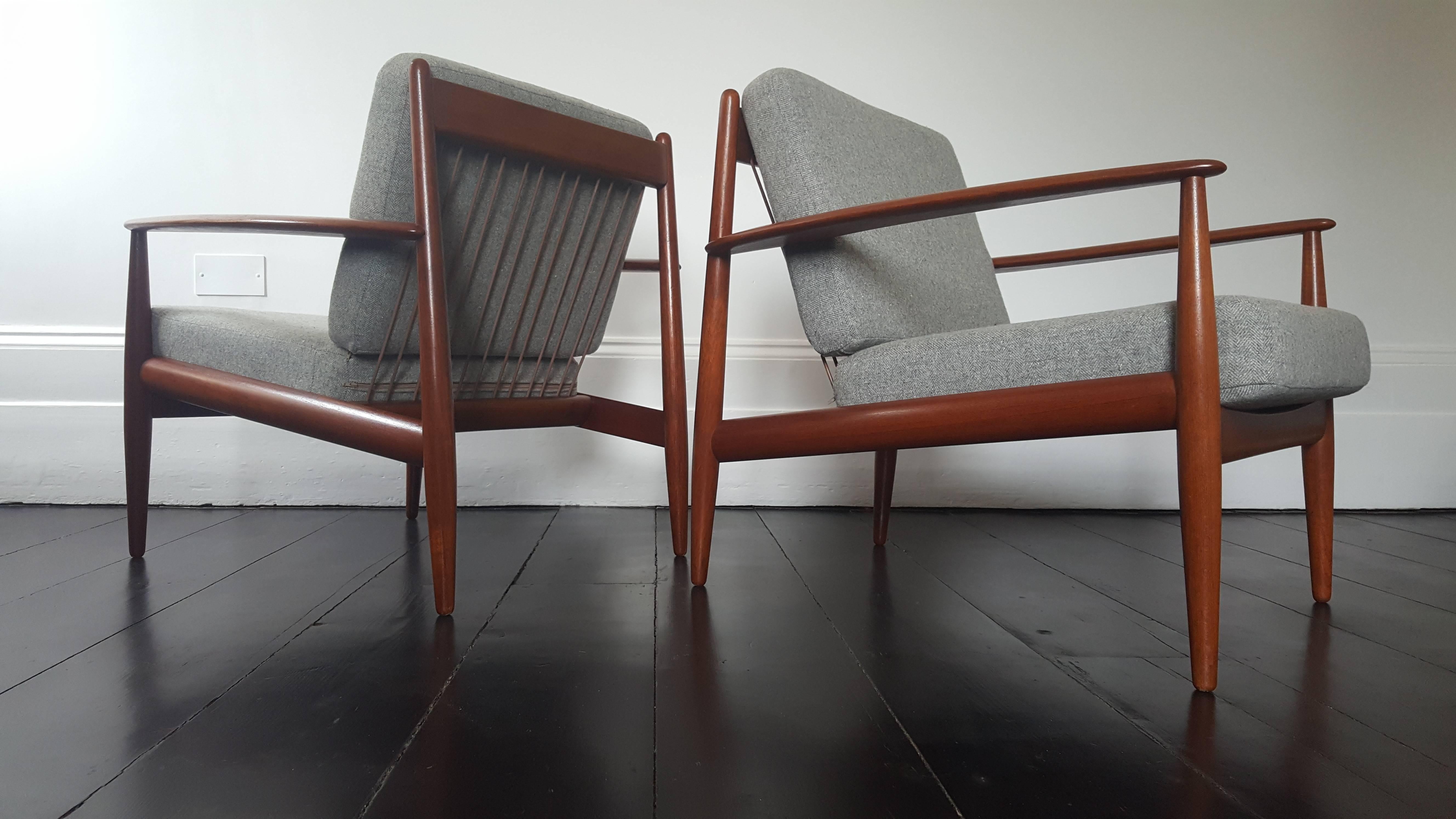 Danish Grete Jalk for France & Daverkosen Lounge Chairs, 1960s