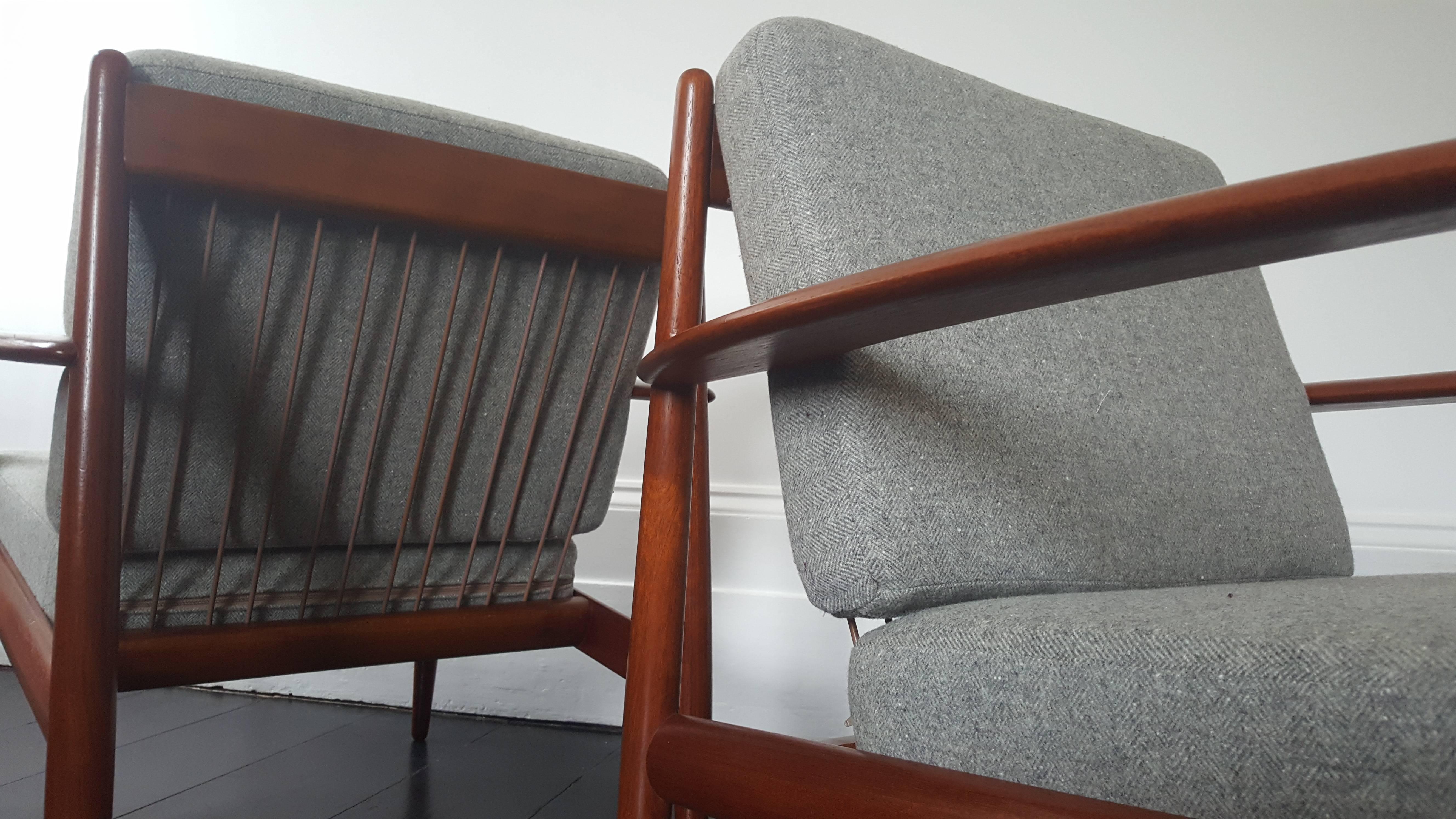 Grete Jalk for France & Daverkosen Lounge Chairs, 1960s In Good Condition In London Road, Baldock, Hertfordshire