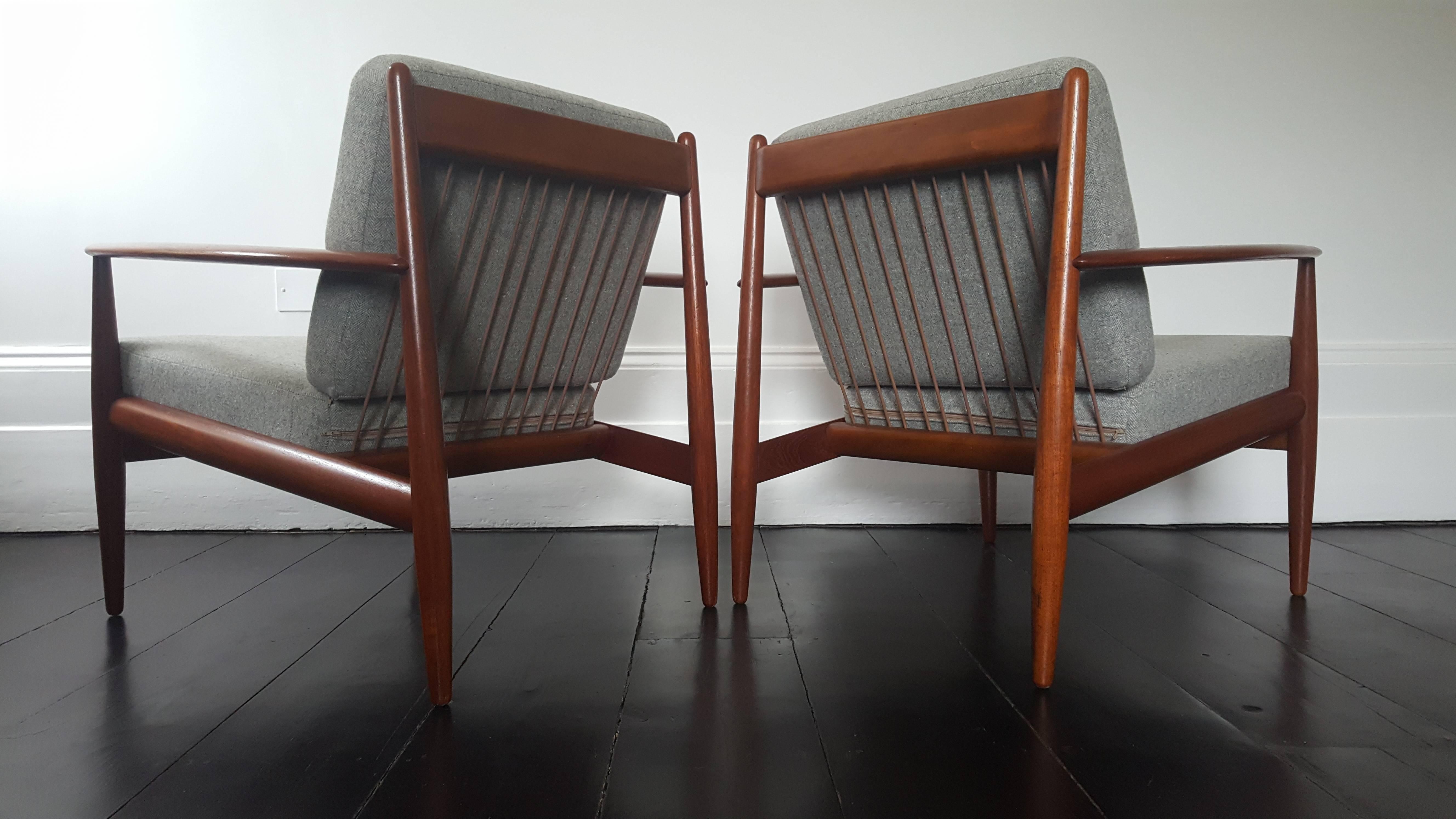 Grete Jalk for France & Daverkosen Lounge Chairs, 1960s 1