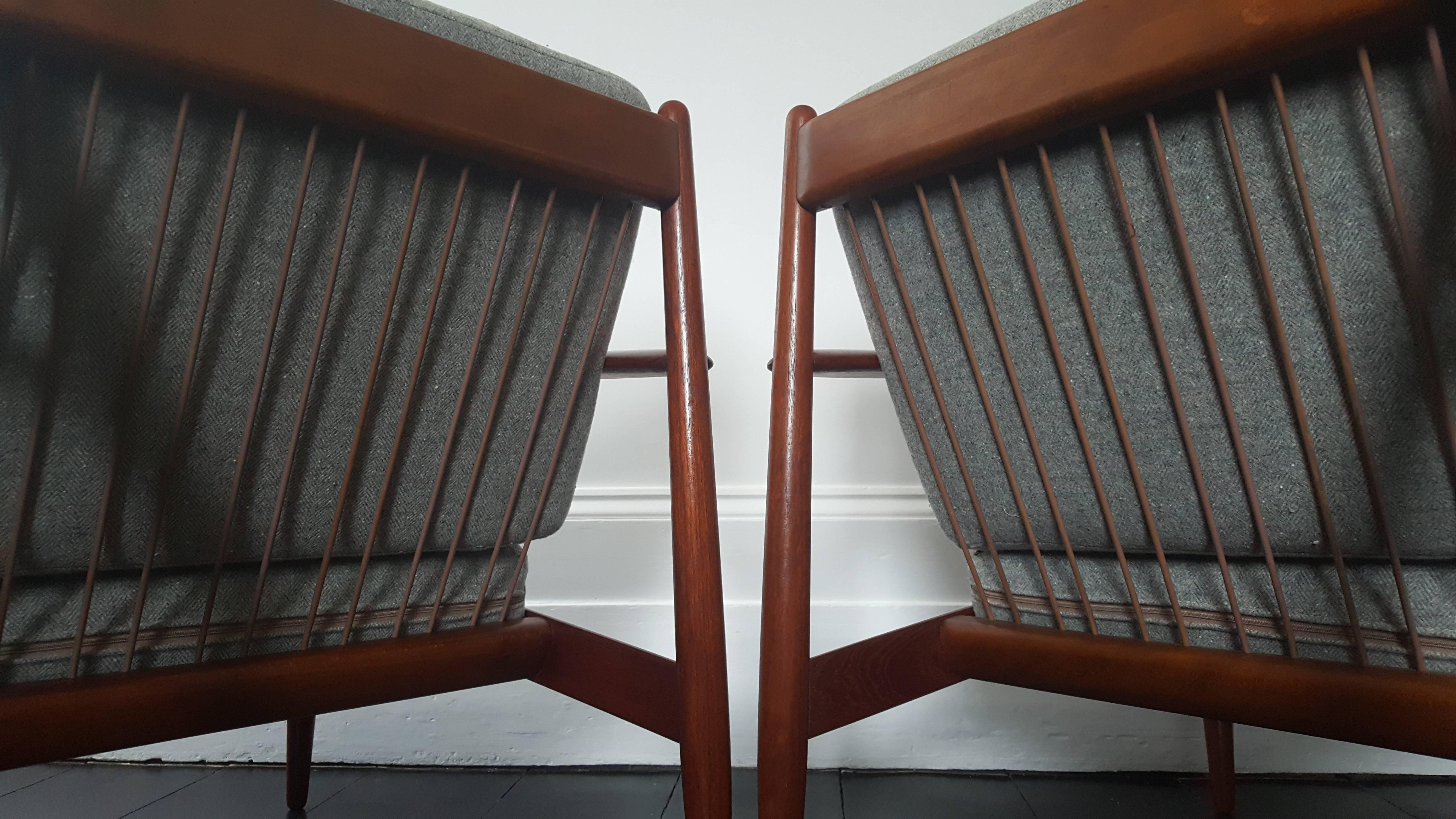 Grete Jalk for France & Daverkosen Lounge Chairs, 1960s 2