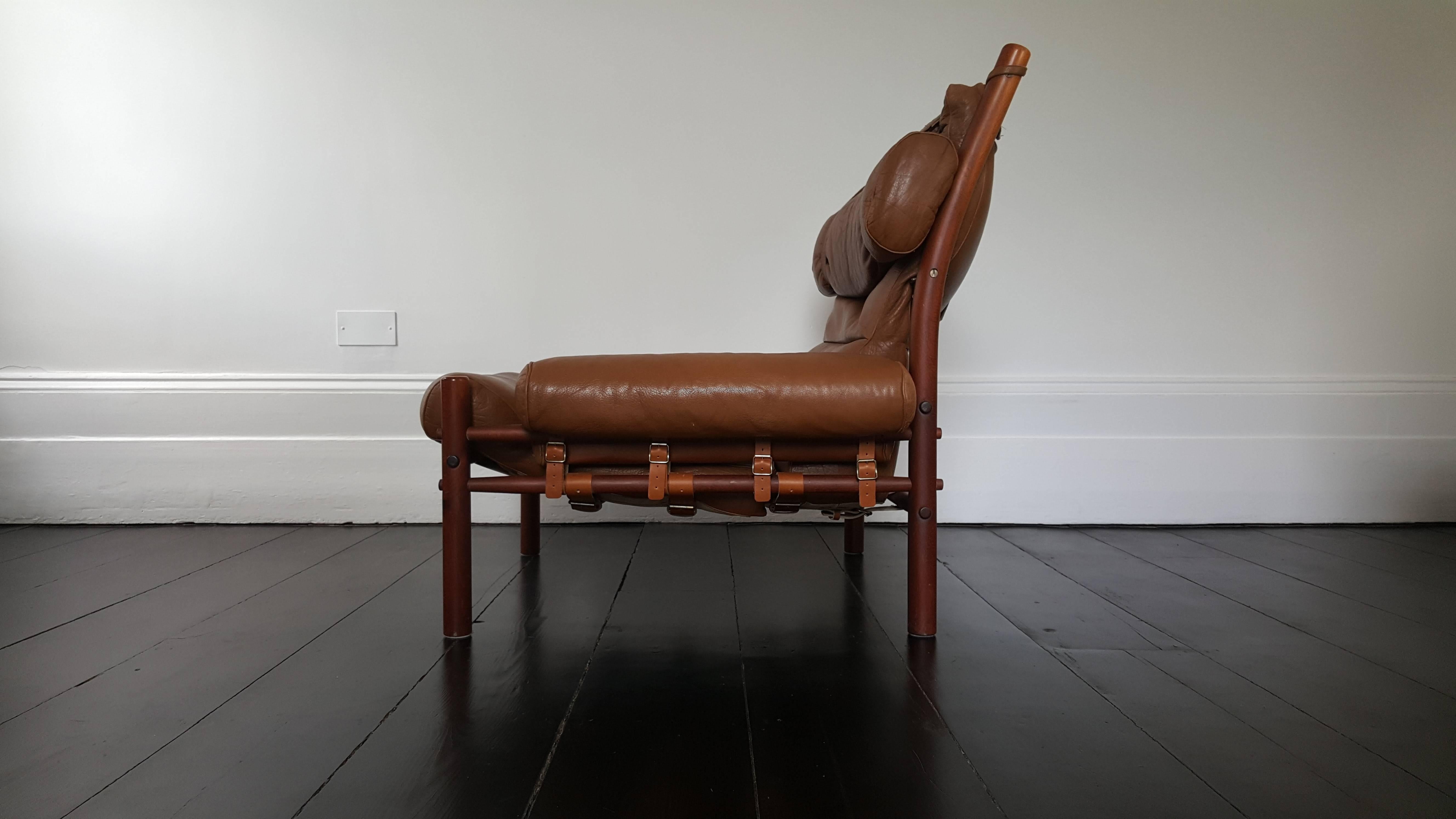 Leather Inca Chair by Swedish Designer Arne Norell for Norell Mobler