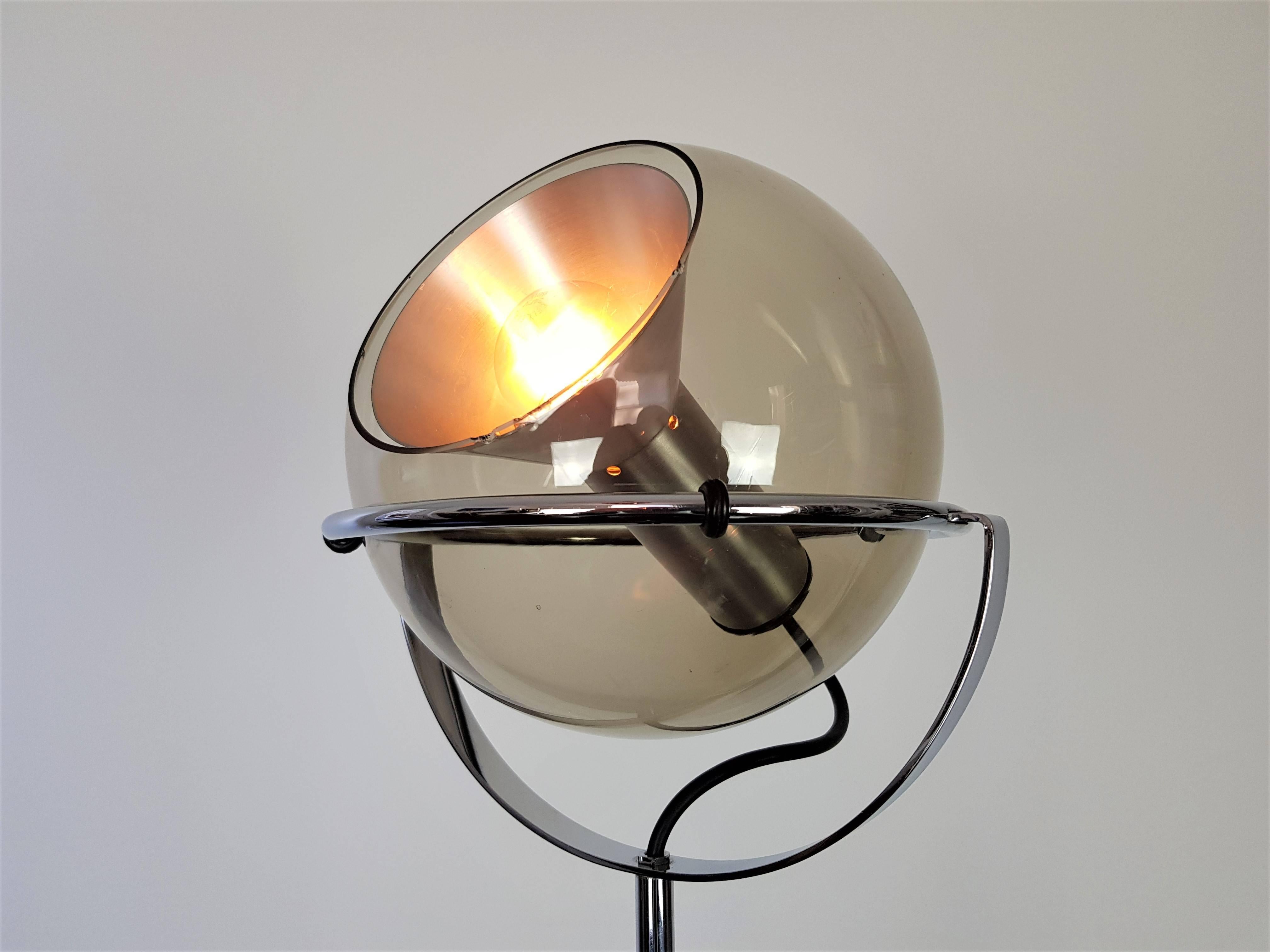 Steel Globe 2000 Floor Lamp by Frank Ligtelijn for RAAK, Amsterdam, 1970s