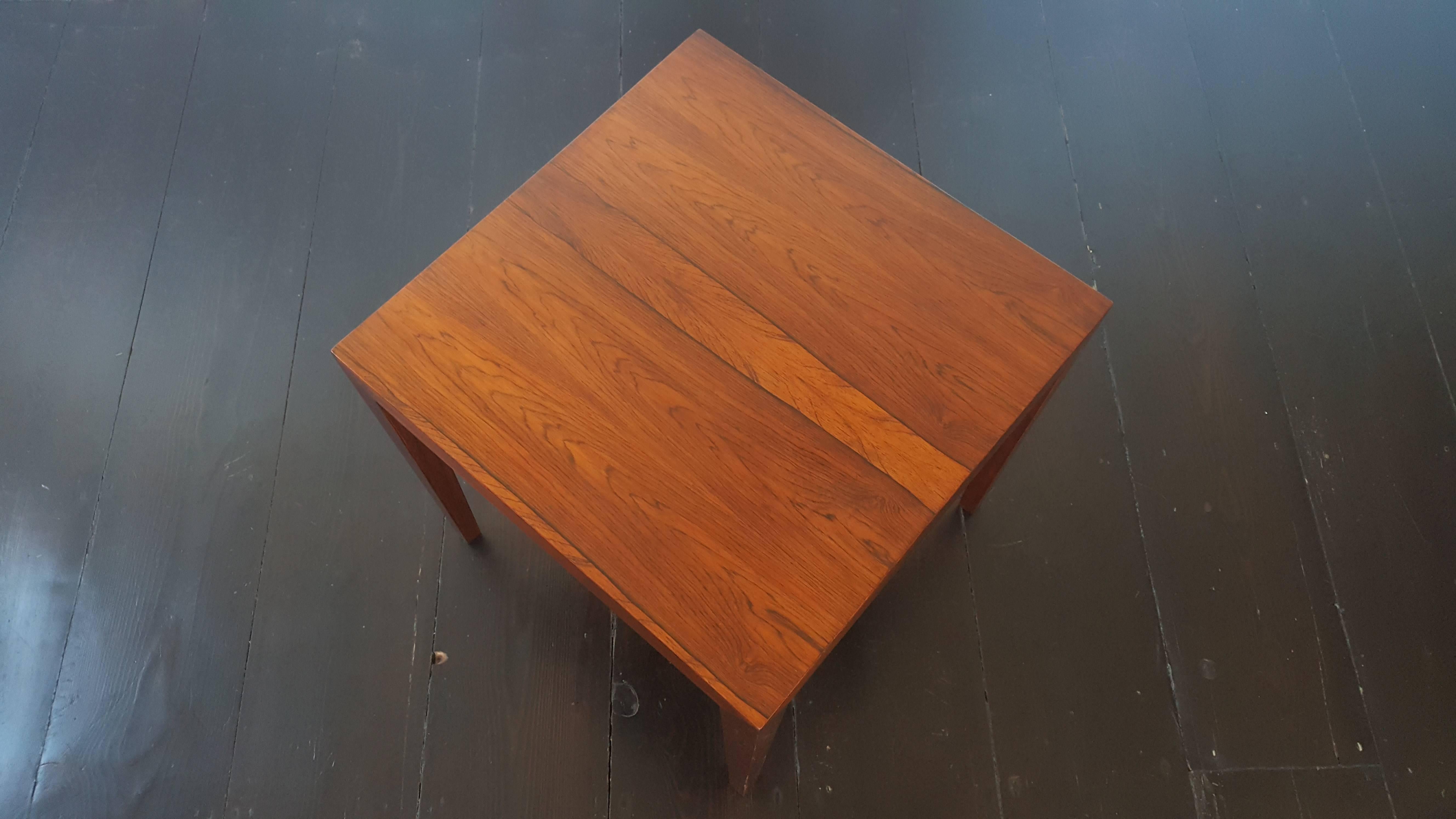 Mid-Century Modern Danish Severin Hansen Rosewood Coffee Table for Haslev, 1960s