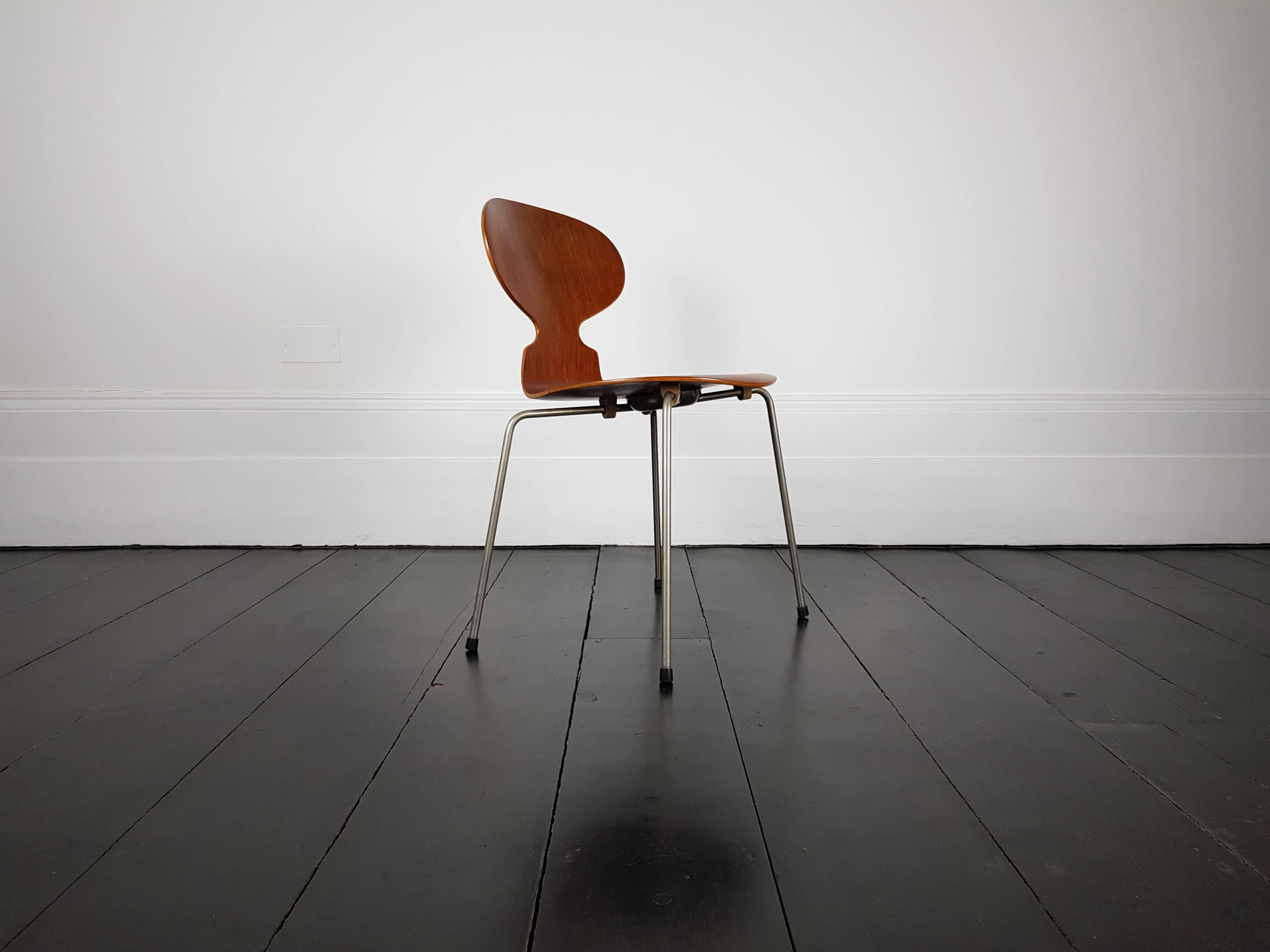 Steel Iconic Model 3100 'Ant' Chair by Arne Jacobsen for Fritz Hansen