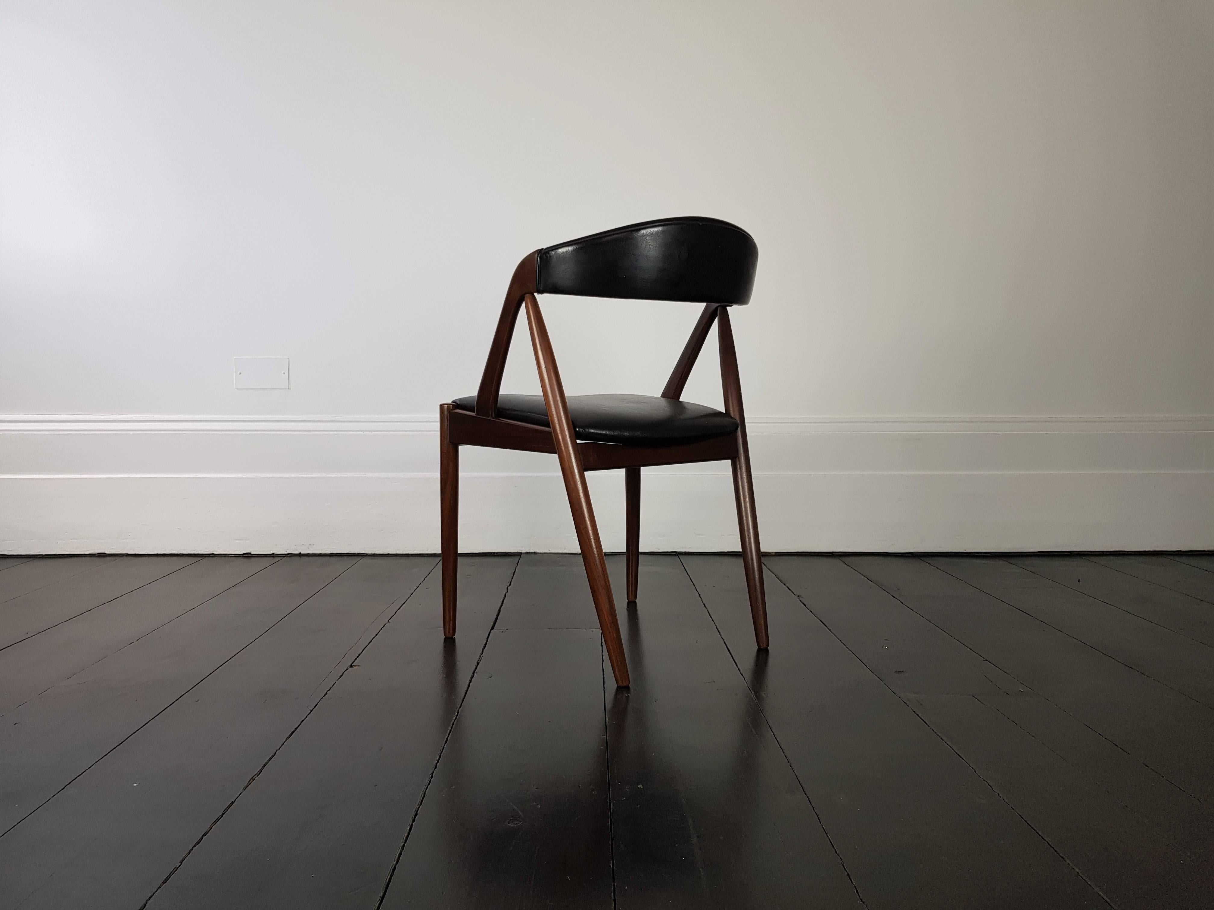 Kai Kristiansen Model 31 Teak 'A' Frame Chair for Schou Andersen, 1960s In Good Condition In London Road, Baldock, Hertfordshire