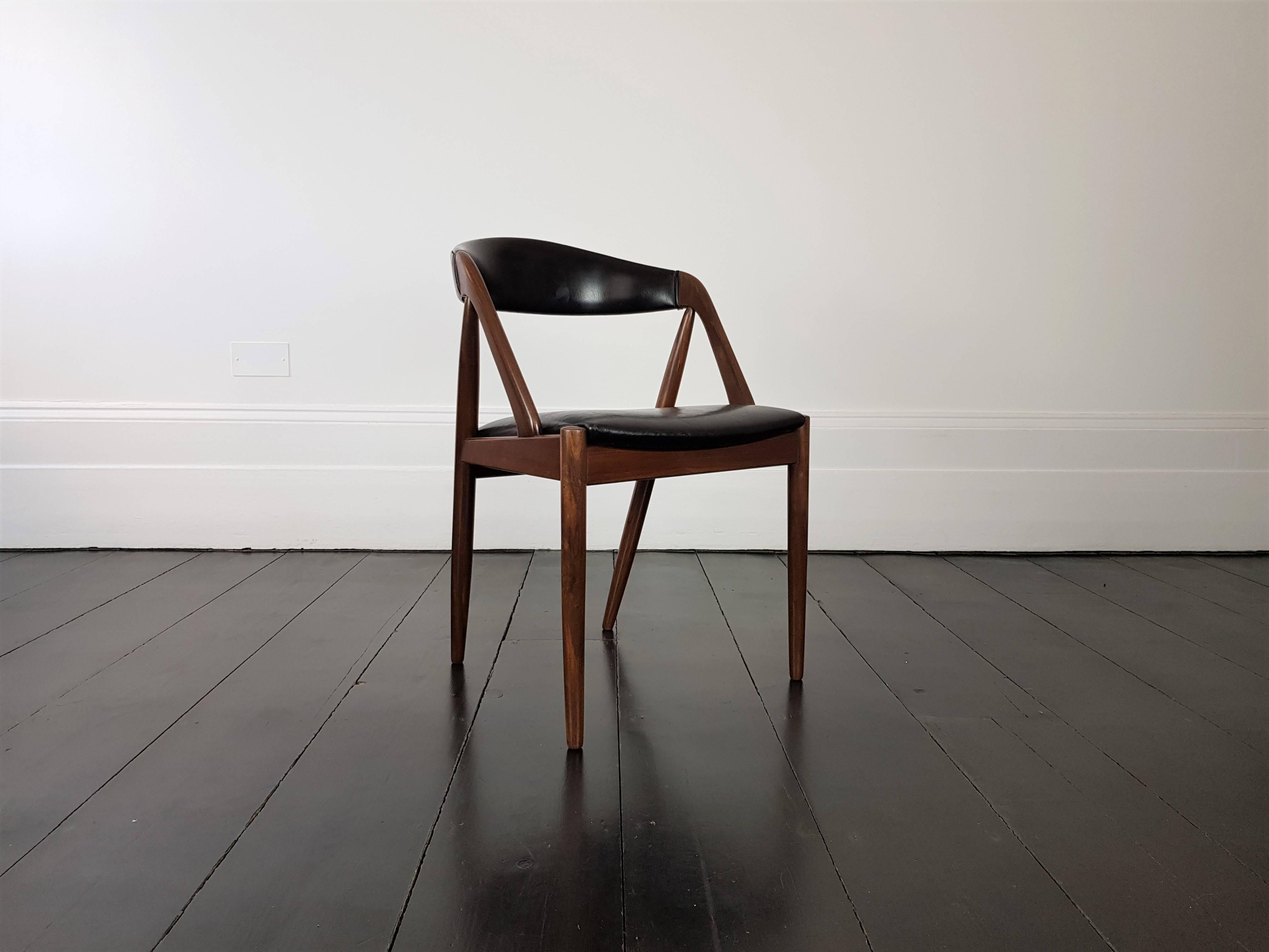 Mid-Century Modern Kai Kristiansen Model 31 Teak 'A' Frame Chair for Schou Andersen, 1960s