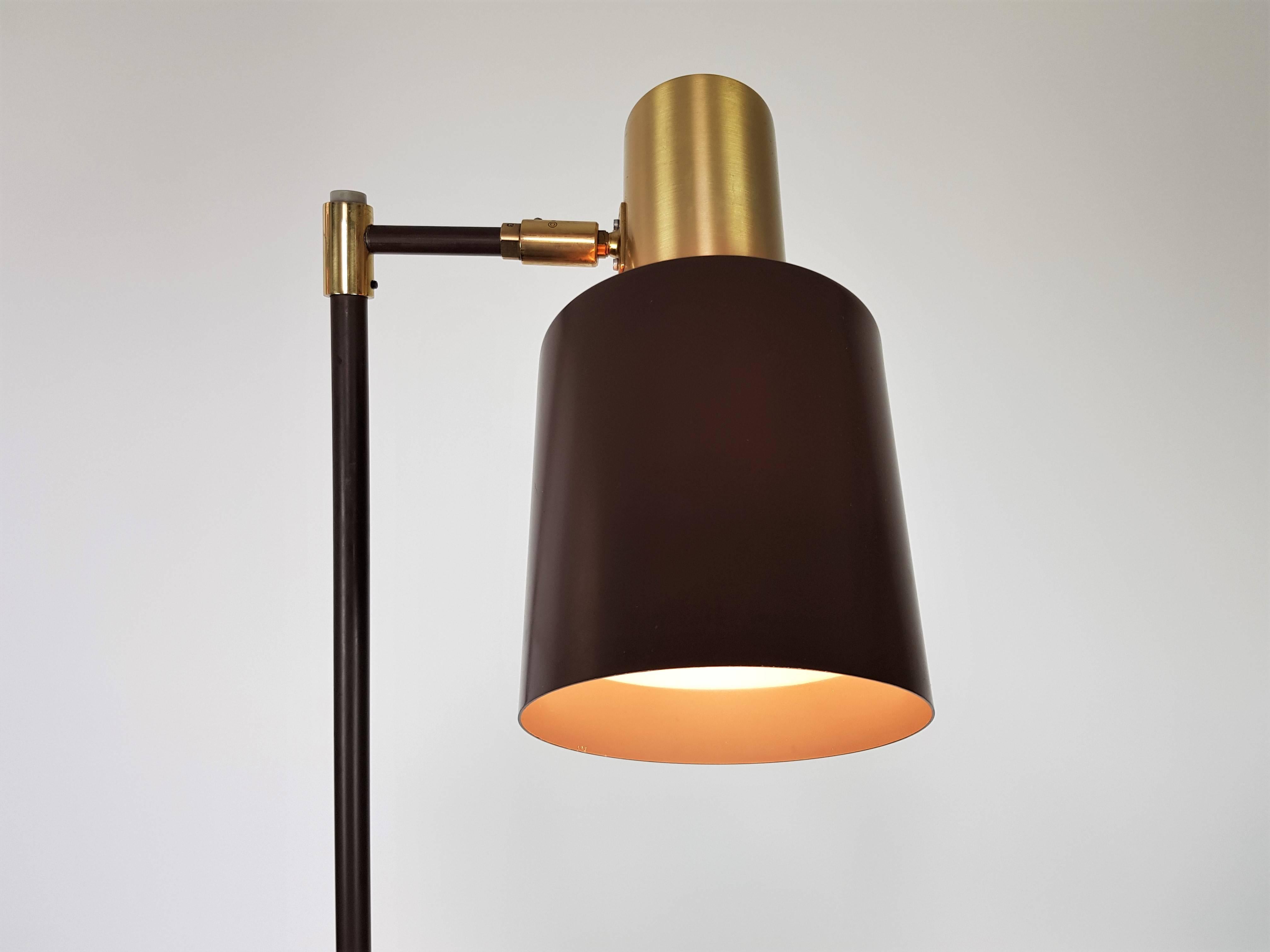 Jo Hammerborg Brass 'Studio' Floor Lamp for Fog & Mørup, 1960s 2